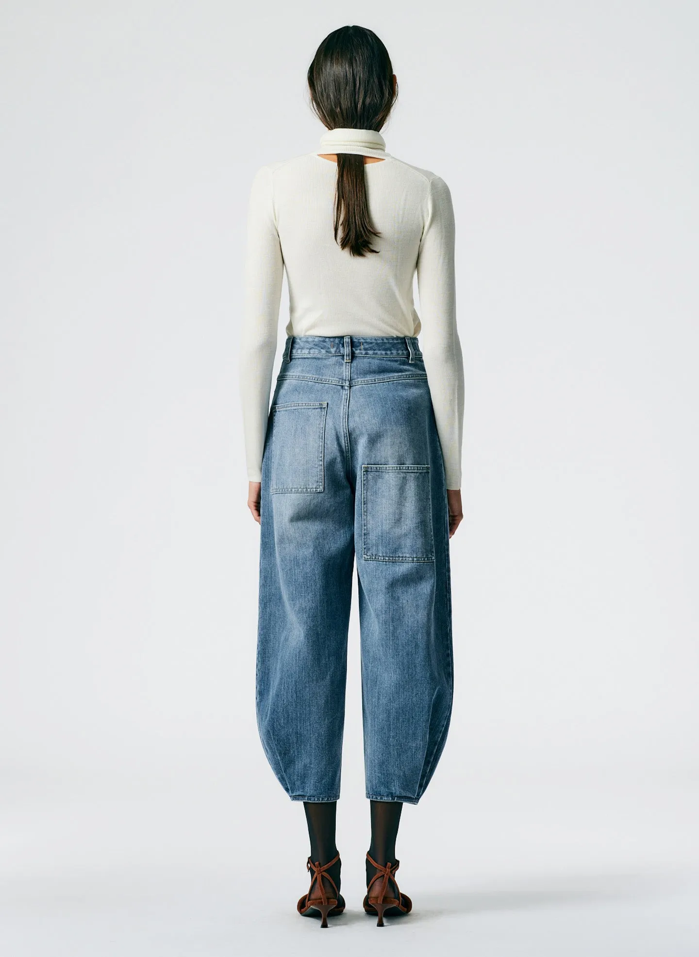 Classic Wash Denim High Waisted Quinn Jean sold by Tibi product image thumbnail 3