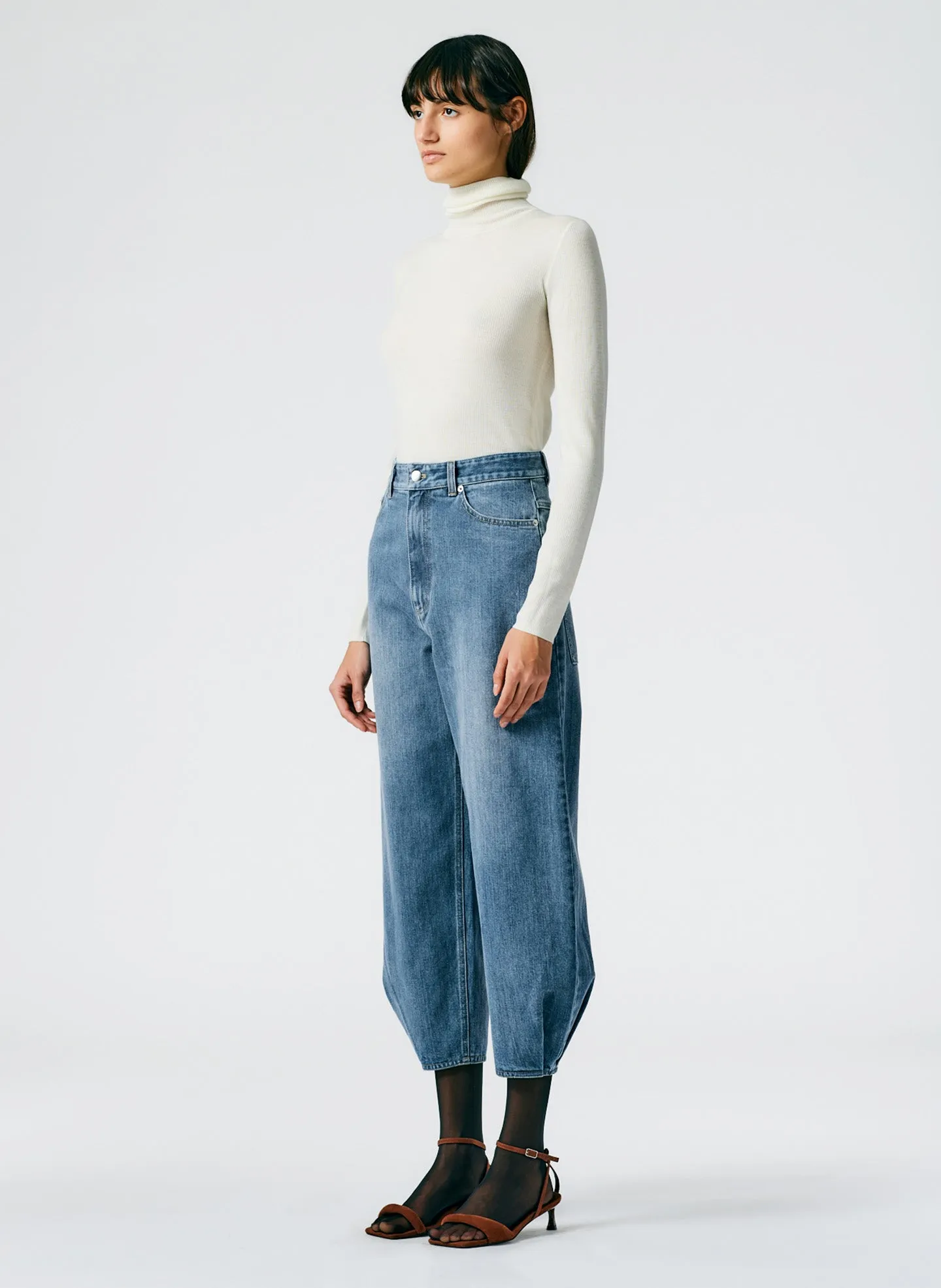 Classic Wash Denim High Waisted Quinn Jean sold by Tibi product image thumbnail 2