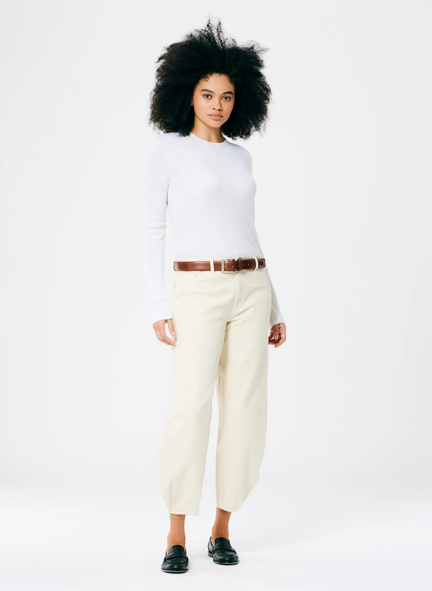 Garment Washed Twill Brancusi Jean- Long sold by Tibi