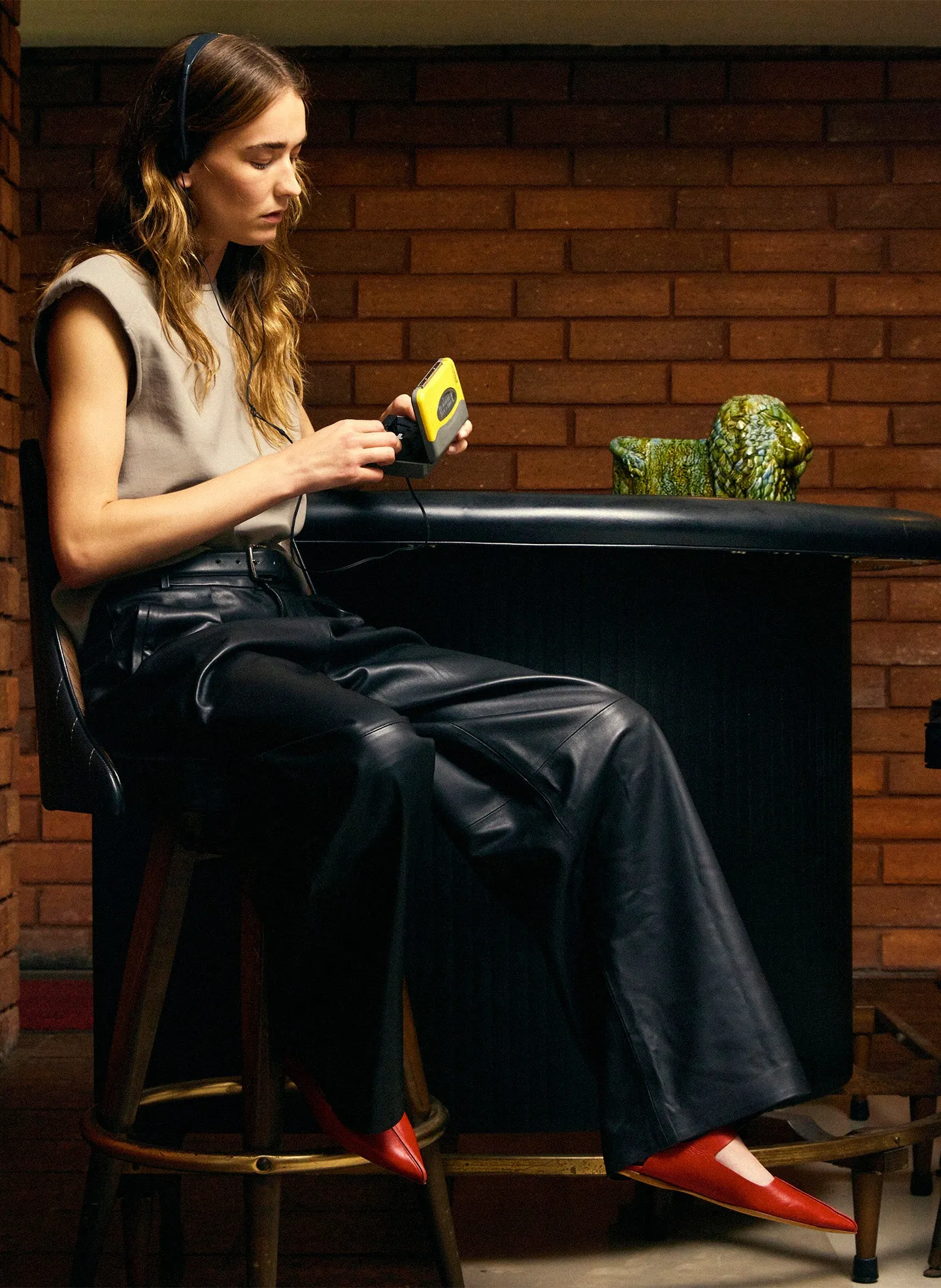 Chalky Drape Padded Shoulder Sleeveless Top sold by Tibi product image thumbnail 3