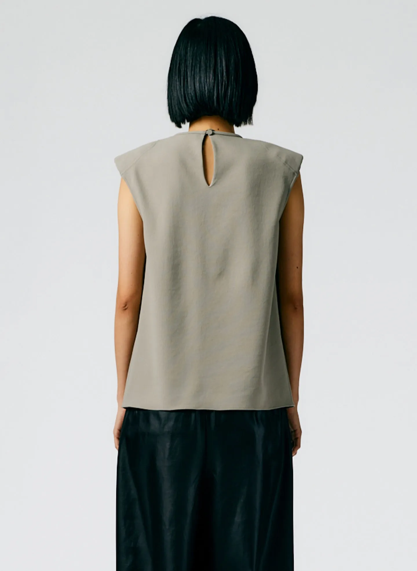 Chalky Drape Padded Shoulder Sleeveless Top sold by Tibi product image thumbnail 2