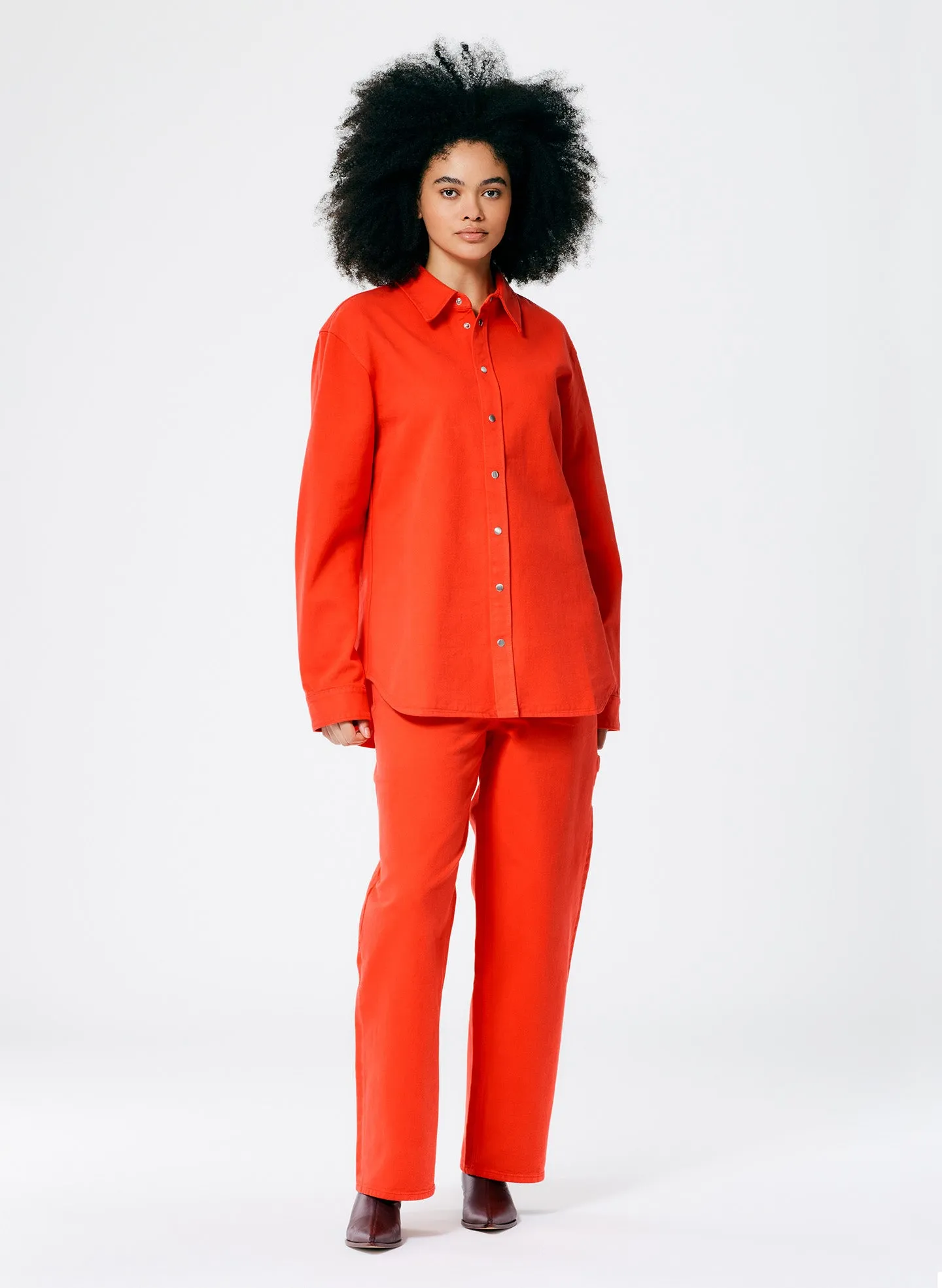 Garment Washed Twill Easy Shirt sold by Tibi product image thumbnail 4