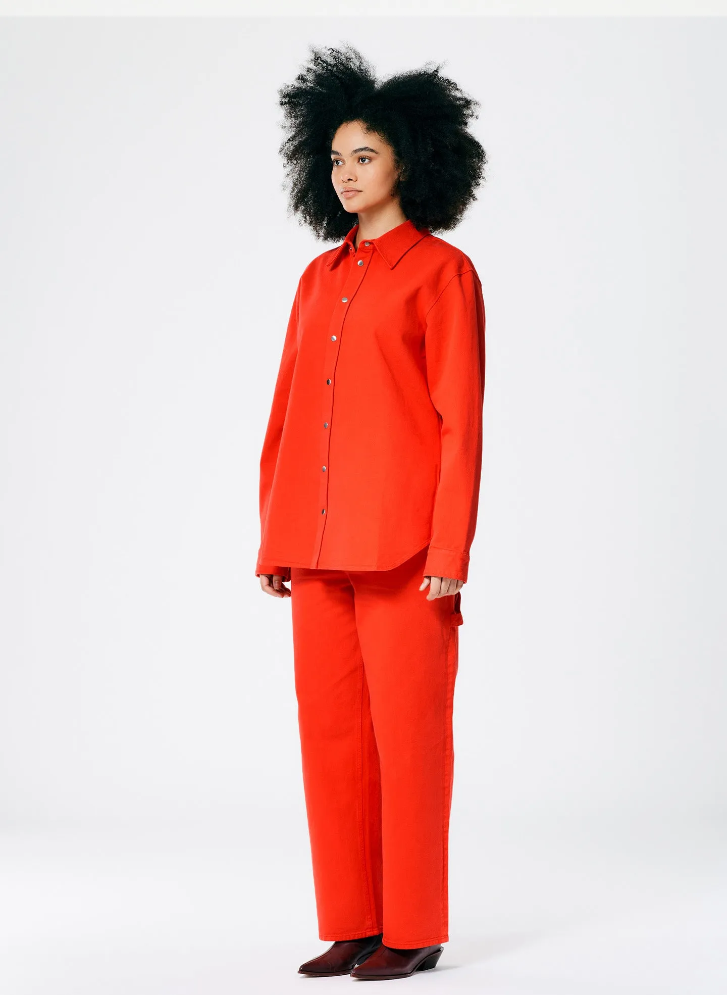 Garment Washed Twill Easy Shirt sold by Tibi product image thumbnail 2