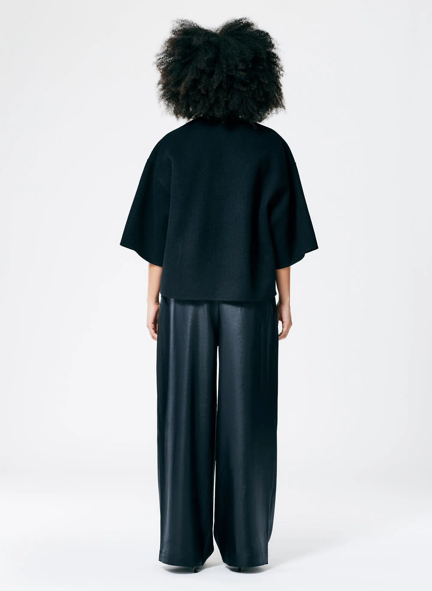 Luxe Double Faced Wool Angora V-Neck Top sold by Tibi product image thumbnail 5