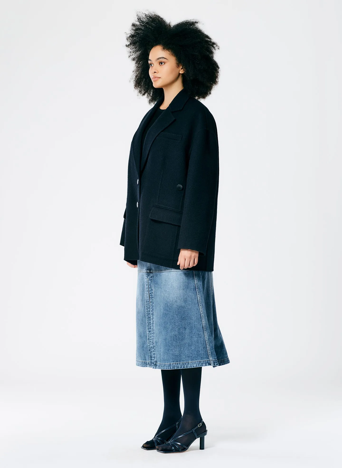 Luxe Double Faced Wool Angora Liam Blazer sold by Tibi product image thumbnail 4