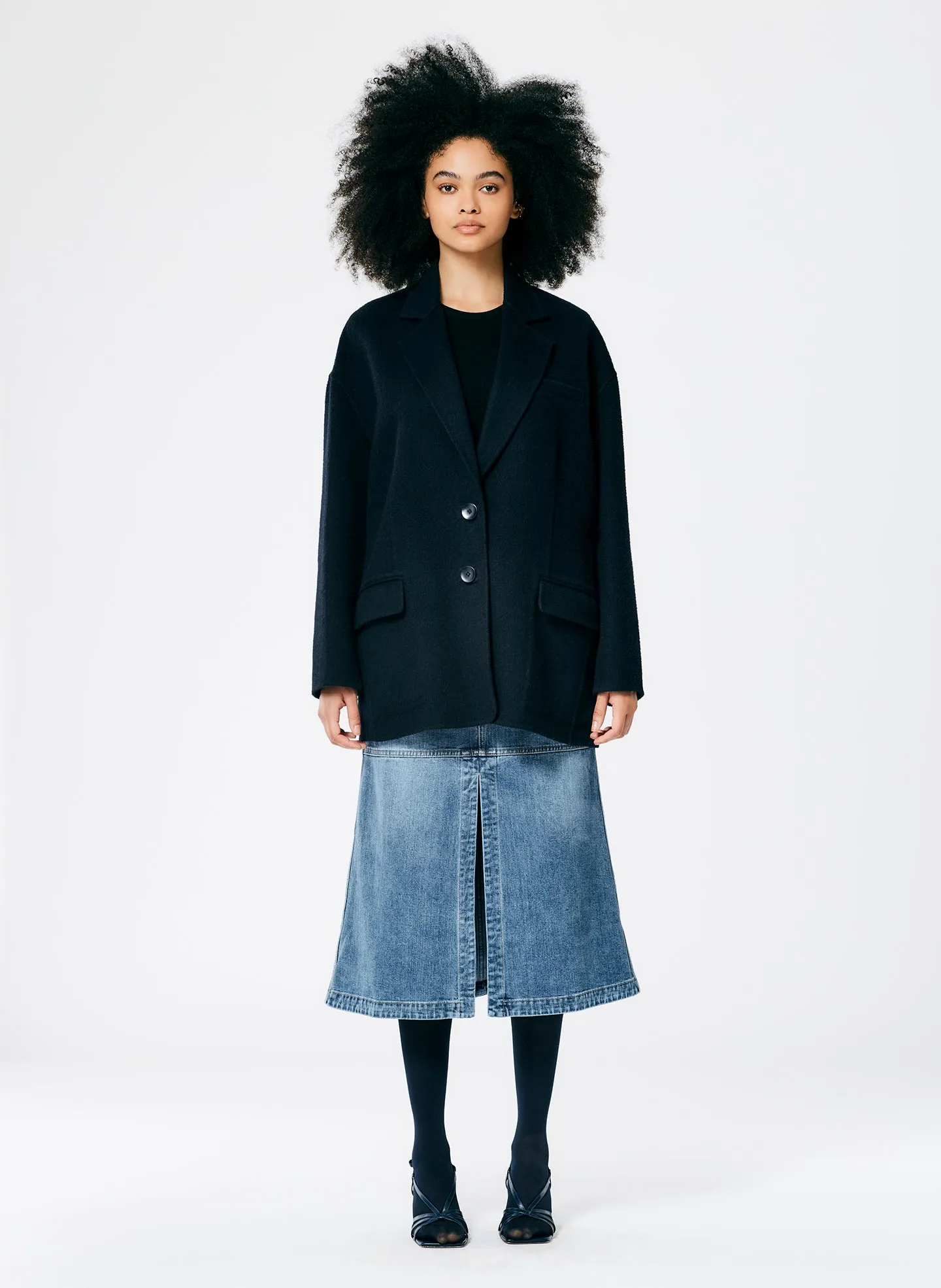 Luxe Double Faced Wool Angora Liam Blazer sold by Tibi product image thumbnail 3