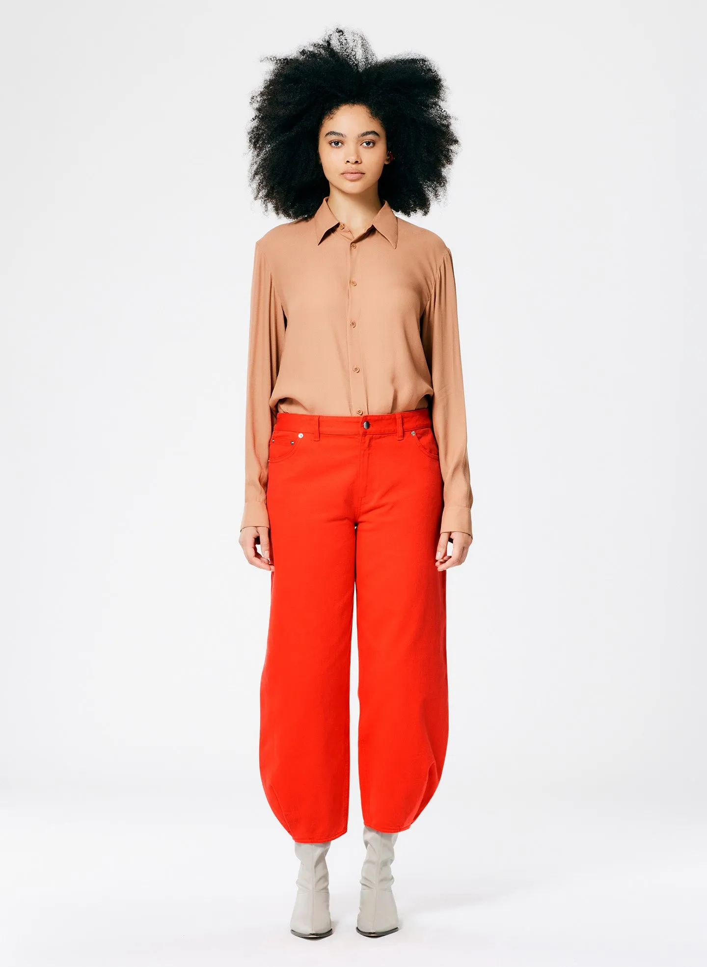 Garment Washed Twill Brancusi Jean- Long sold by Tibi product image thumbnail 3