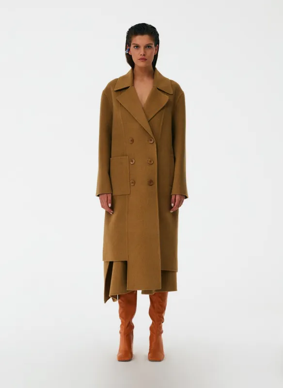 Luxe Double Faced Wool Angora Carwash Coat made by Tibi