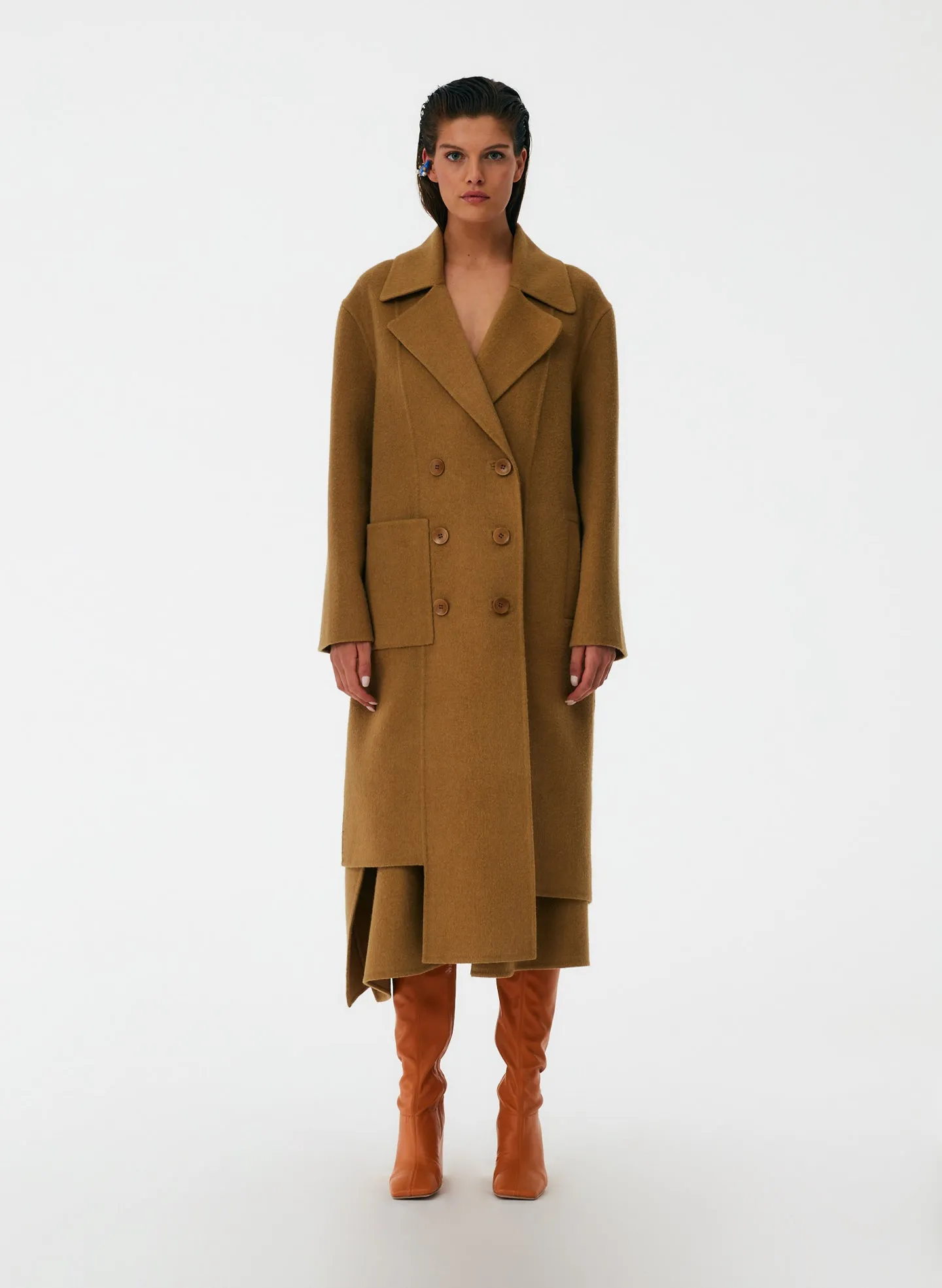Luxe Double Faced Wool Angora Carwash Coat sold by Tibi