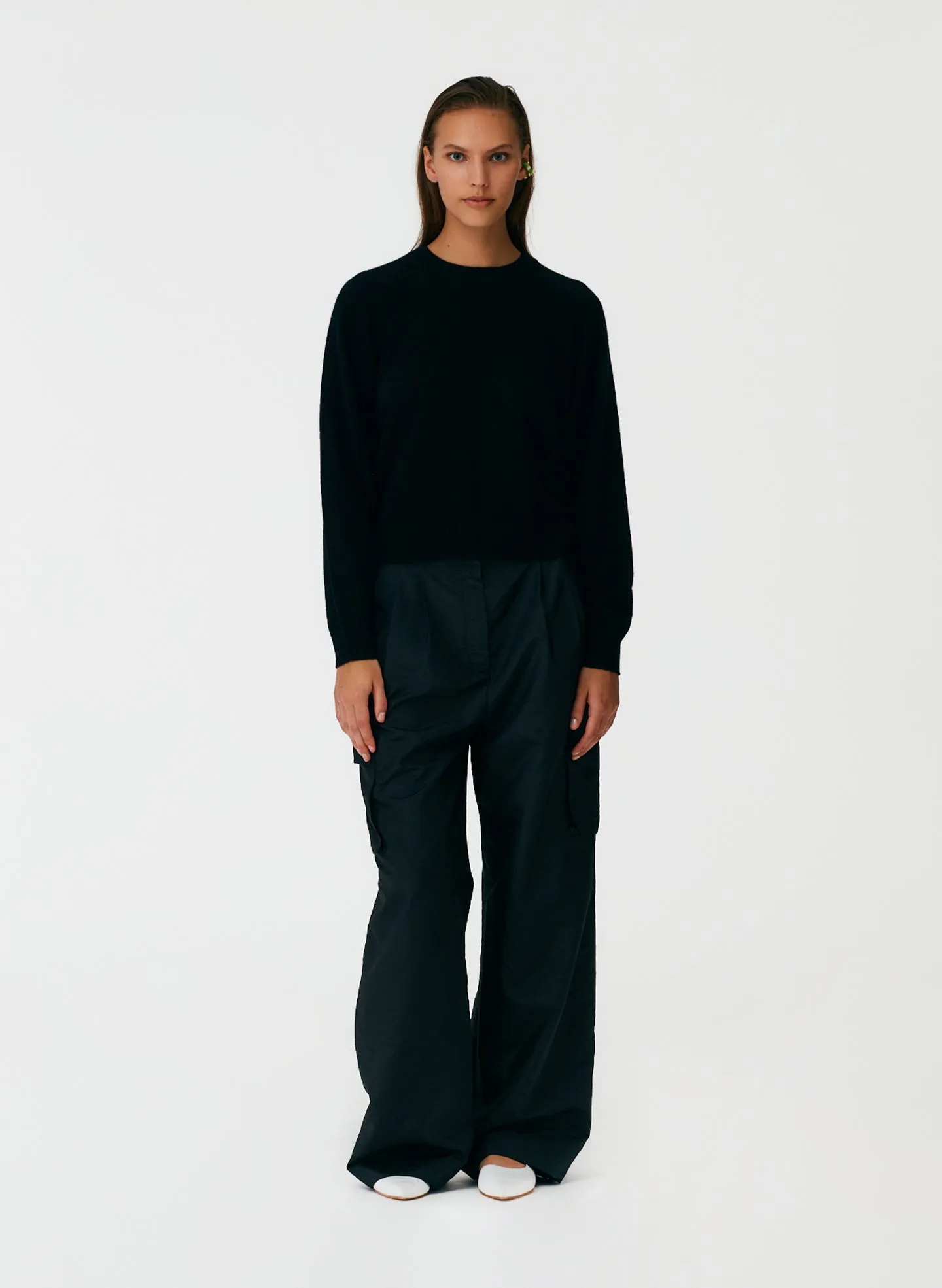 Feather Weight Cashmere Open Sleeve Cocoon Sweater sold by Tibi product image thumbnail 5