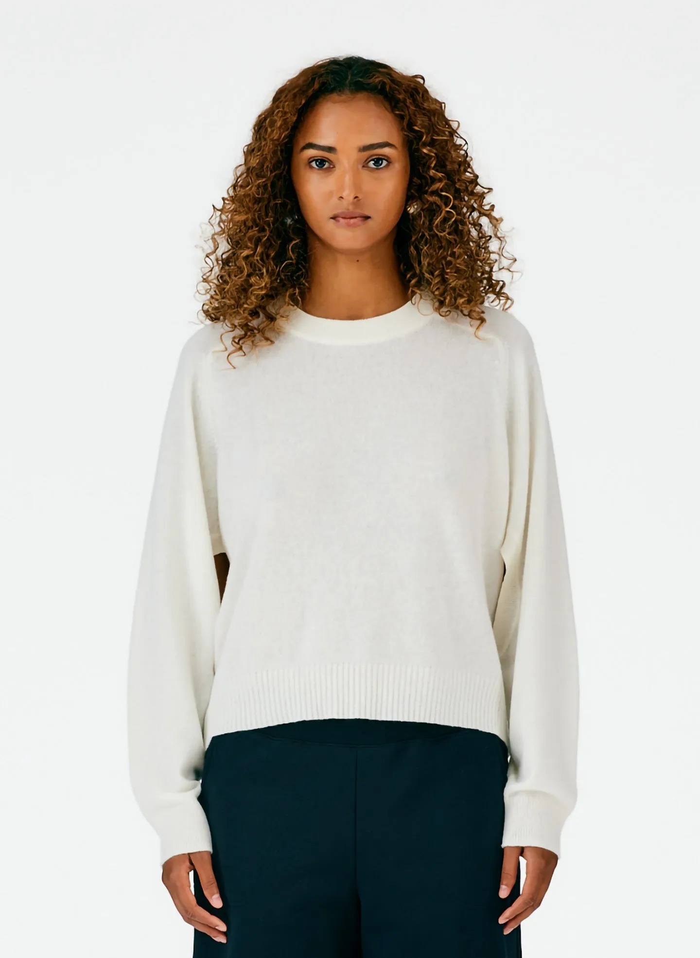 Feather Weight Cashmere Open Sleeve Cocoon Sweater sold by Tibi