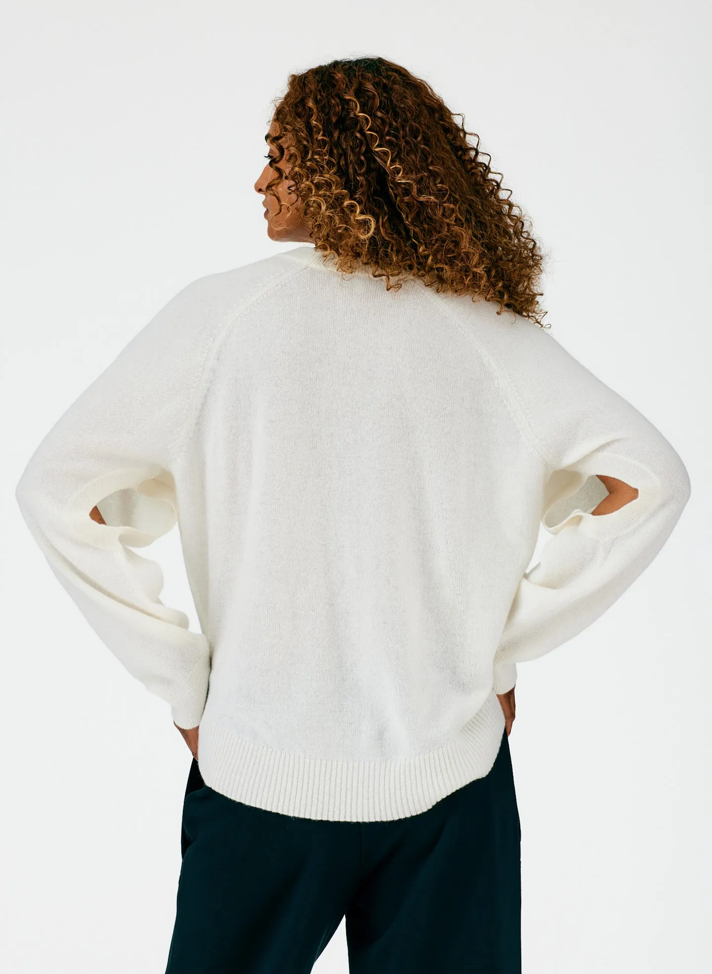 Feather Weight Cashmere Open Sleeve Cocoon Sweater sold by Tibi product image thumbnail 5