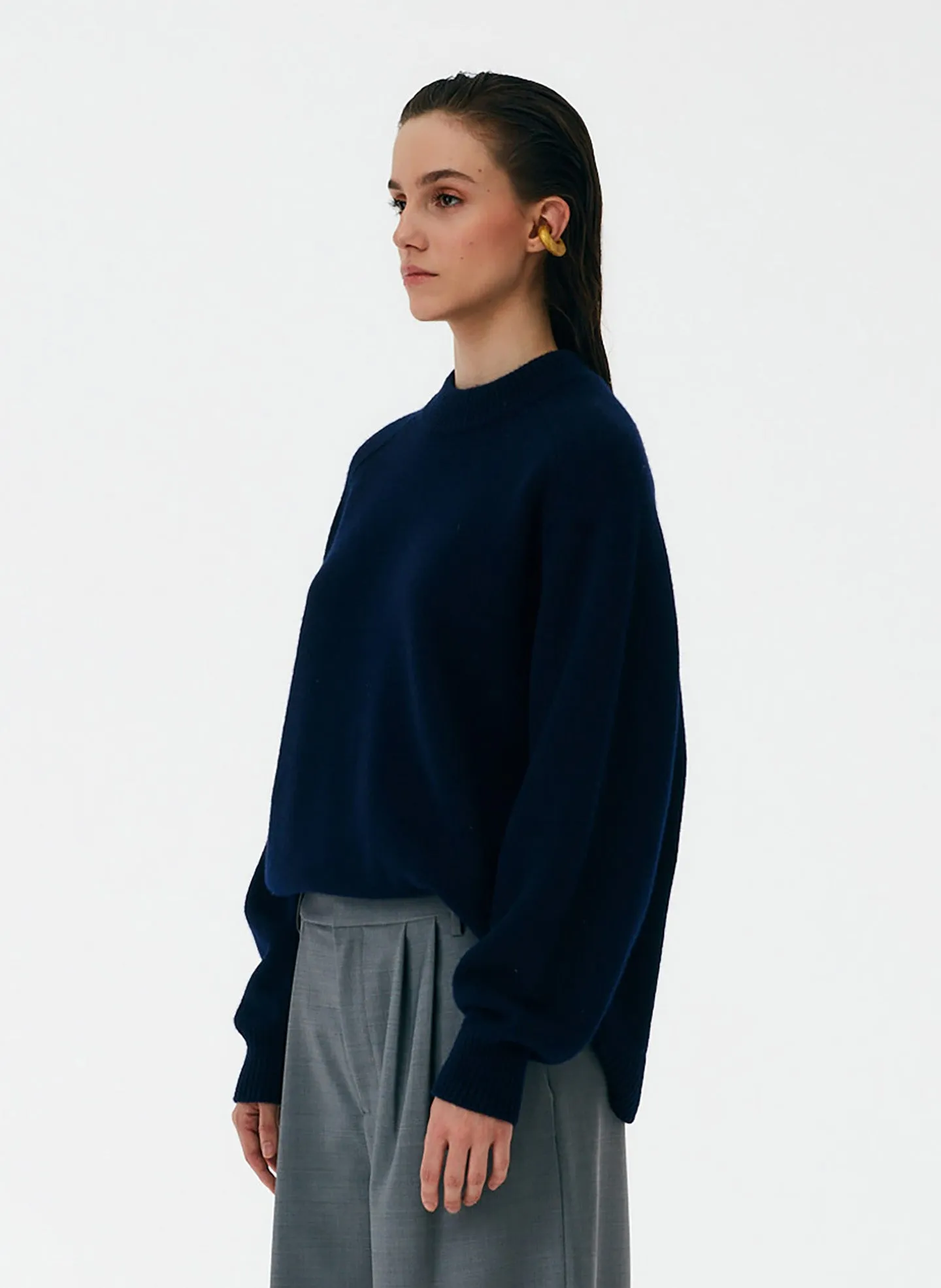 Cashmere Crewneck Oversized Sweater sold by Tibi product image thumbnail 4