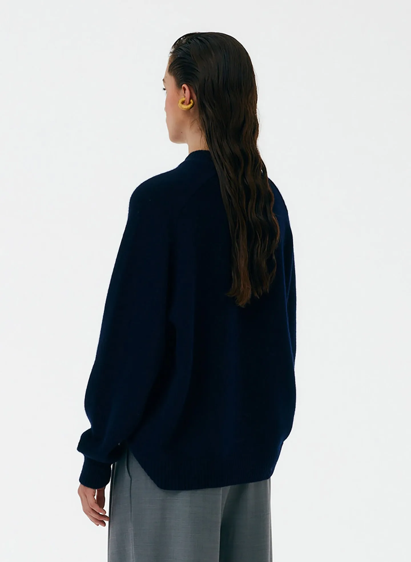 Cashmere Crewneck Oversized Sweater sold by Tibi product image thumbnail 5