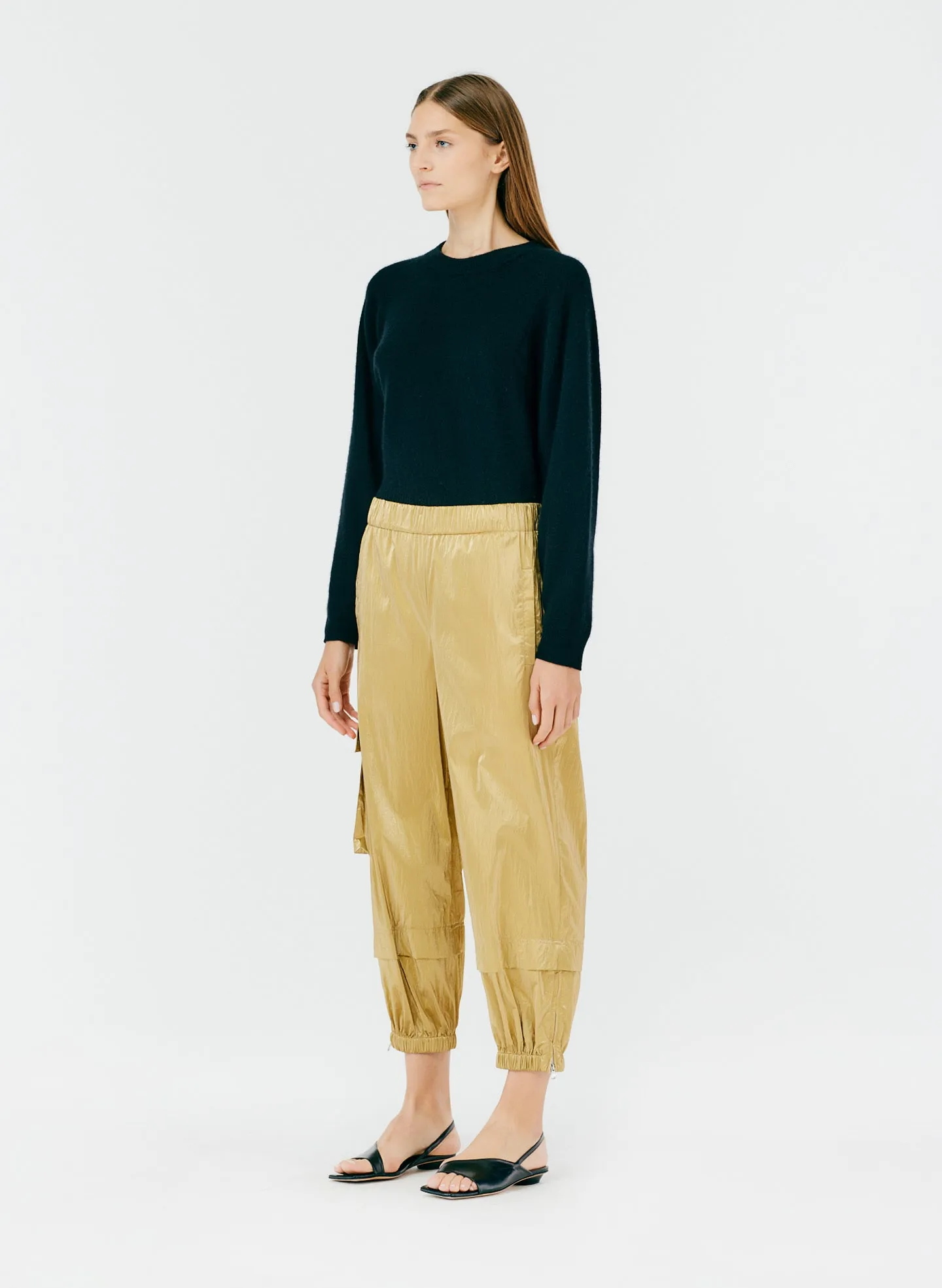 Metallic Nylon Pull On Wilt Jogger sold by Tibi product image thumbnail 3