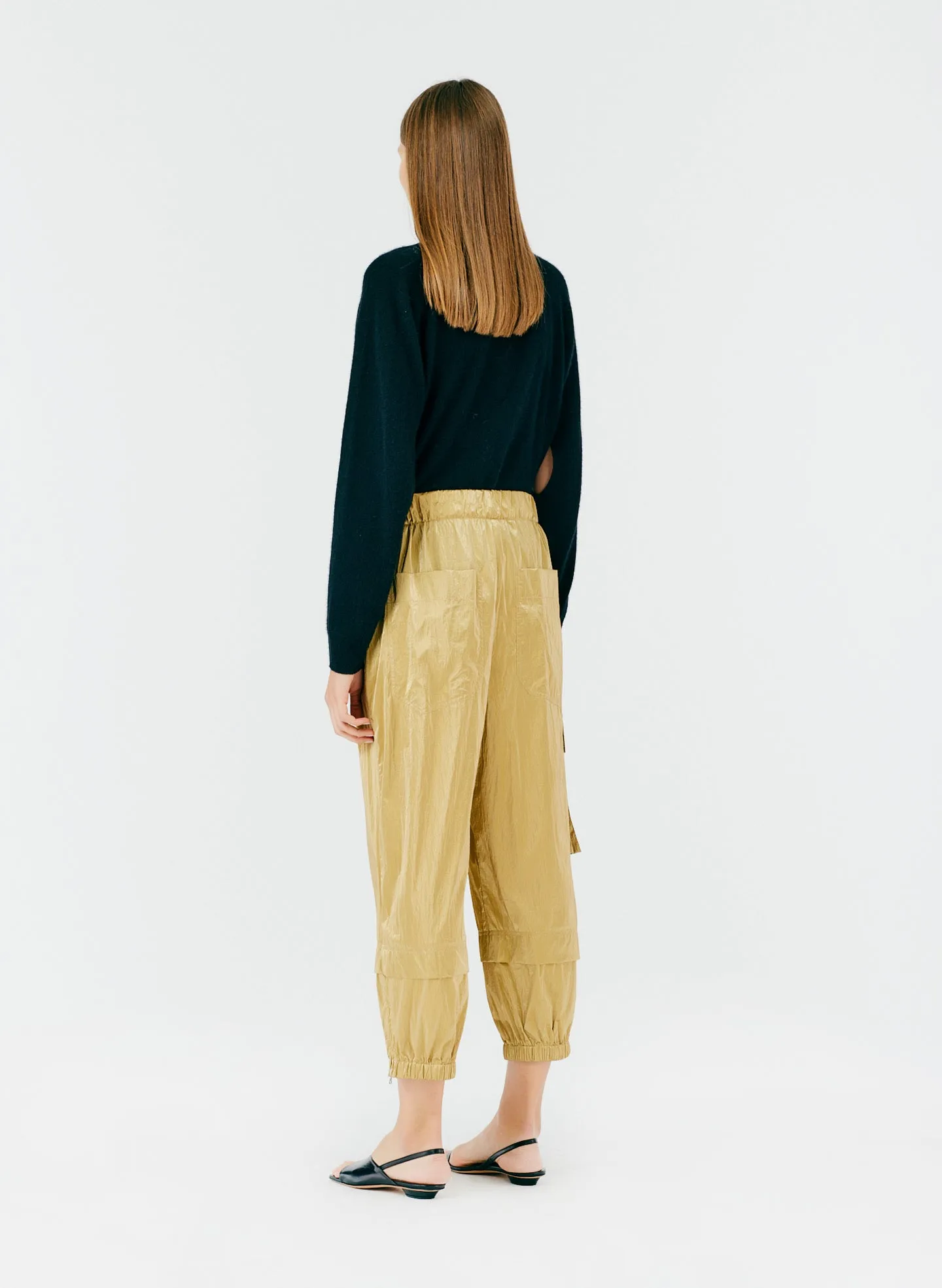 Metallic Nylon Pull On Wilt Jogger sold by Tibi product image thumbnail 4