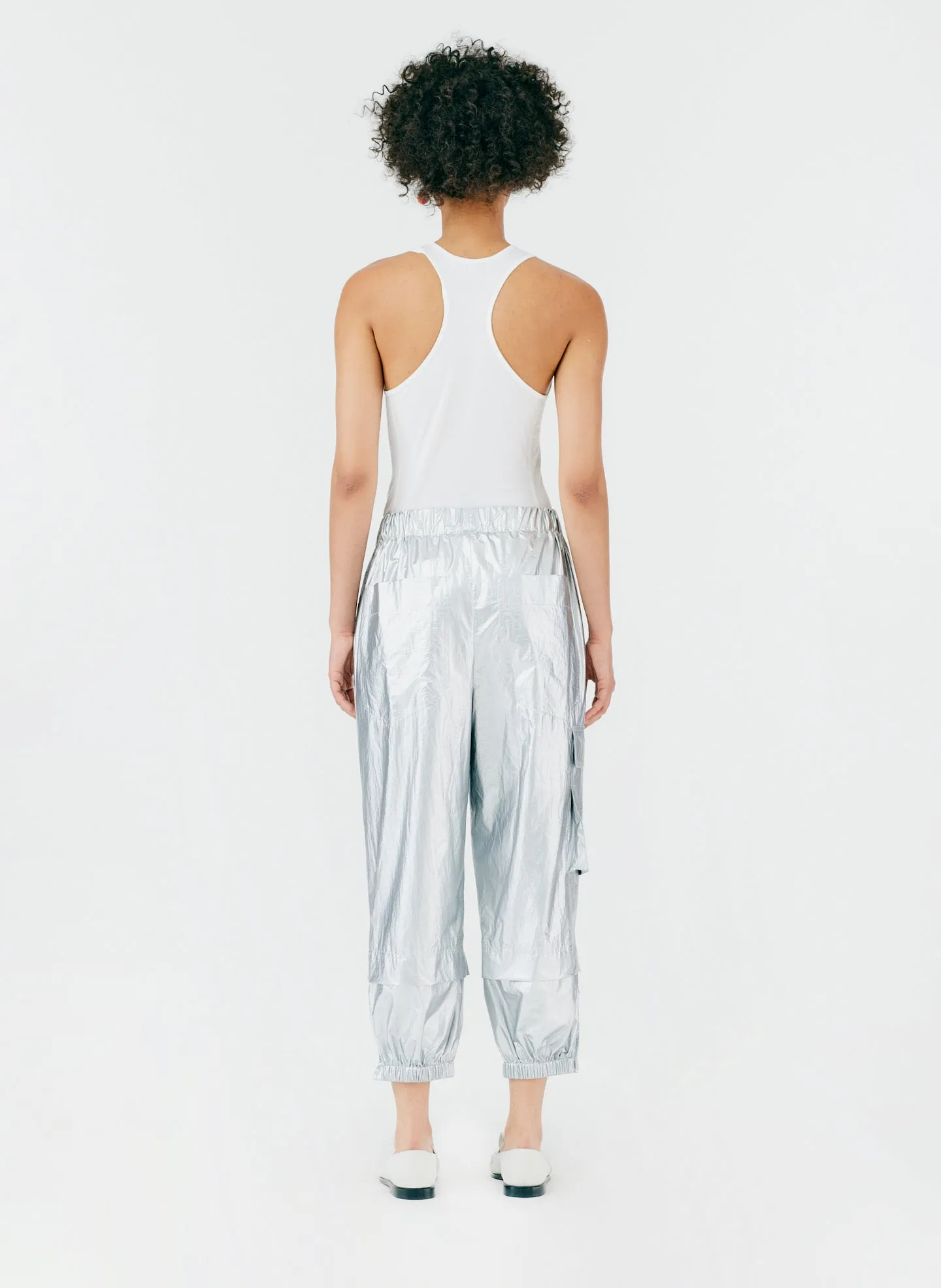 Metallic Nylon Pull On Wilt Jogger sold by Tibi product image thumbnail 5