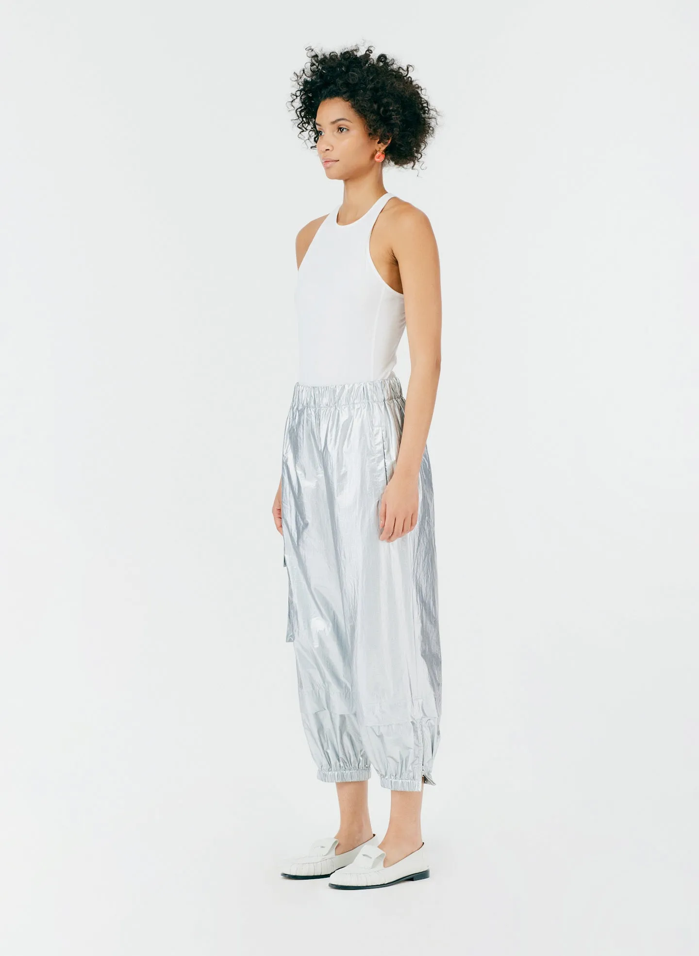 Metallic Nylon Pull On Wilt Jogger sold by Tibi product image thumbnail 3