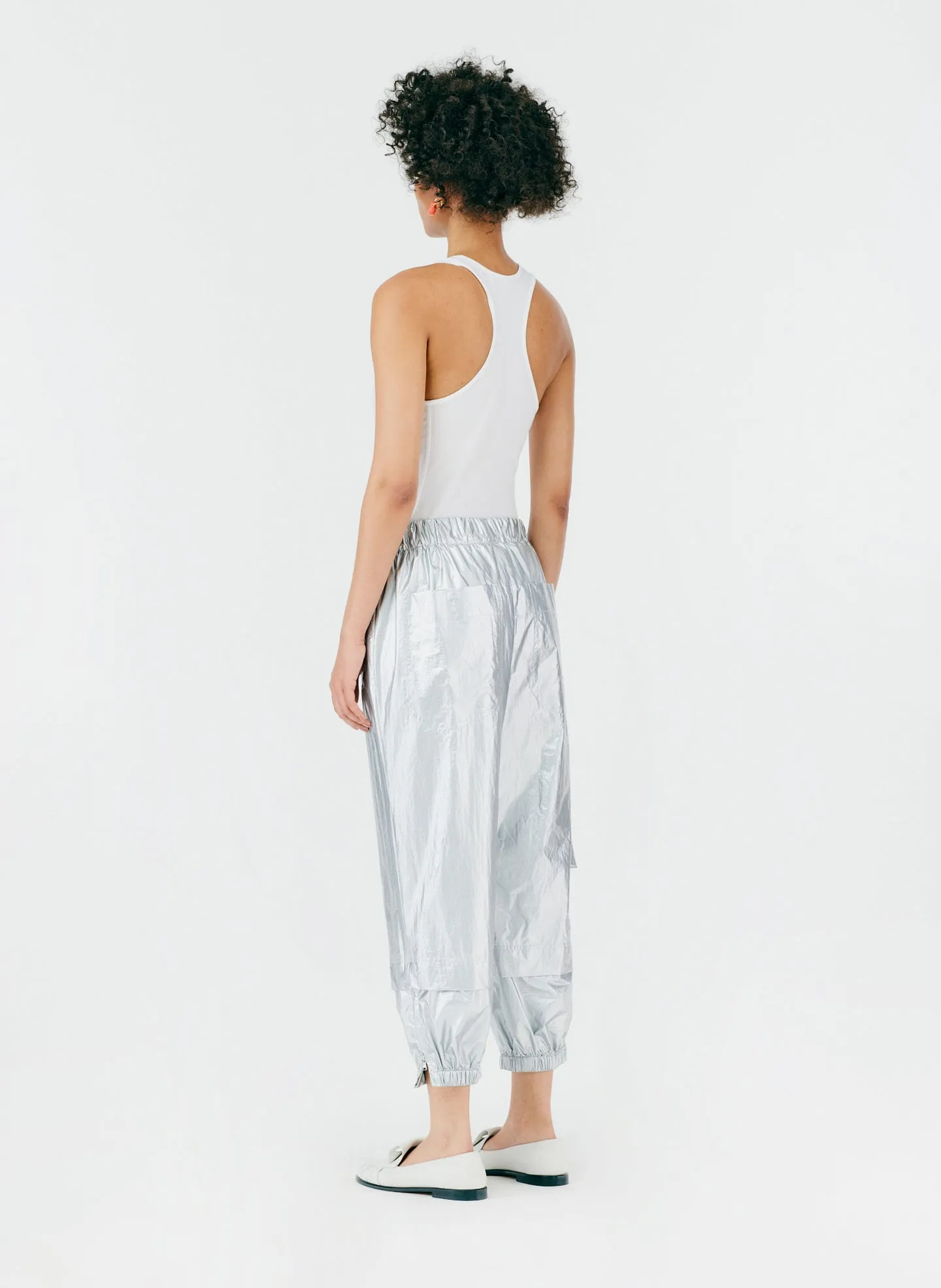 Metallic Nylon Pull On Wilt Jogger sold by Tibi product image thumbnail 4