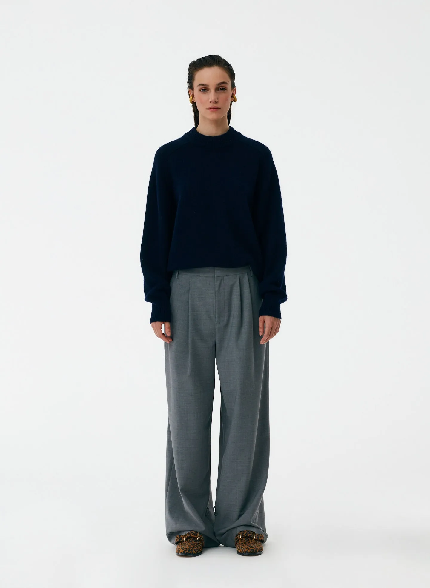 Tropical Wool Stella Pant with Removable Ankle Bands sold by Tibi