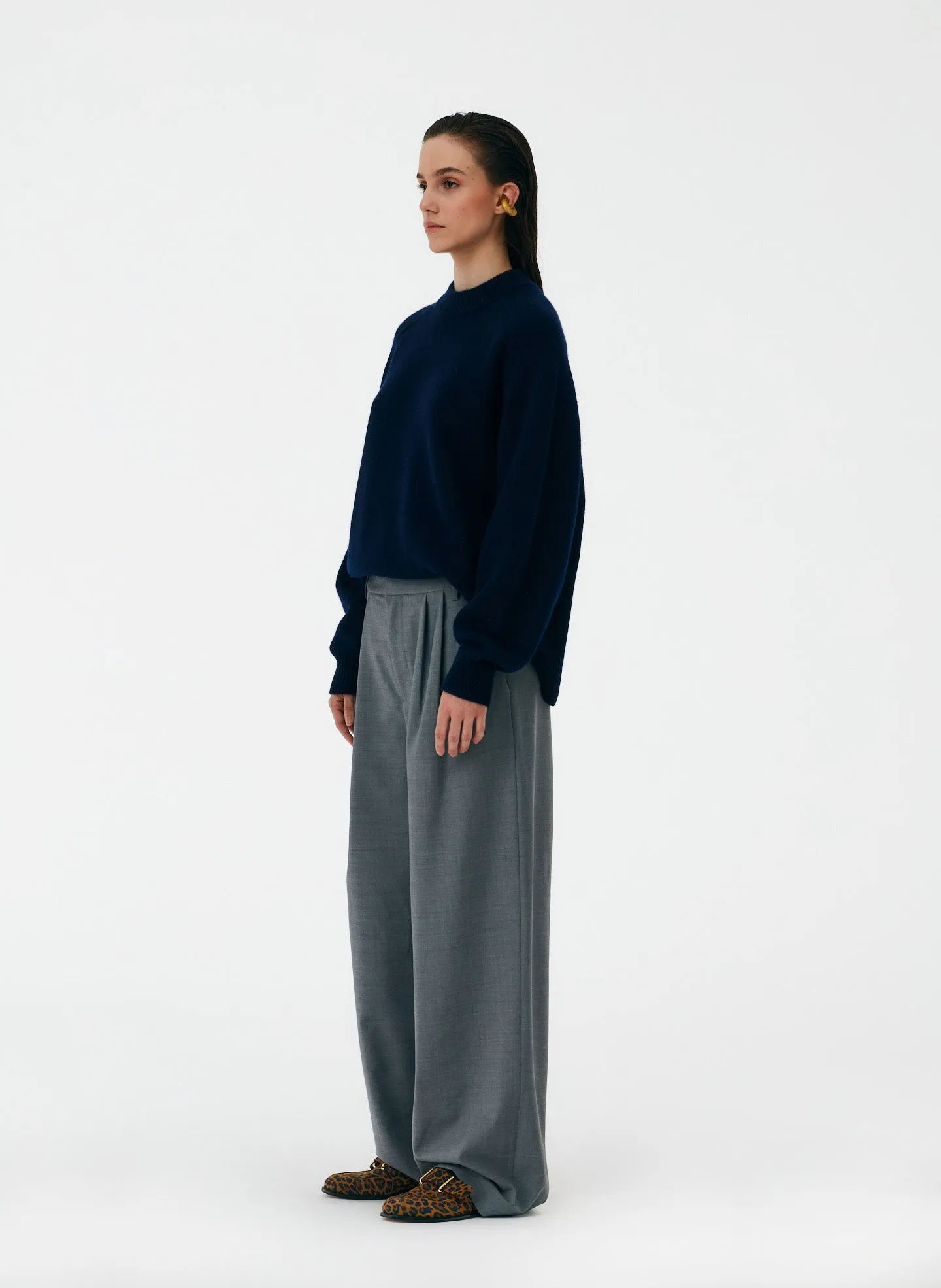 Tropical Wool Stella Pant with Removable Ankle Bands sold by Tibi product image thumbnail 2