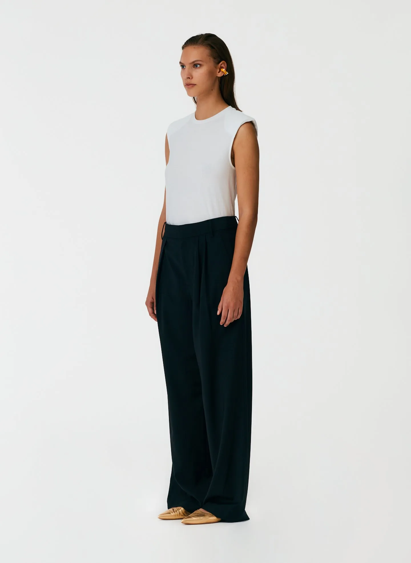 Tropical Wool Stella Pant with Removable Ankle Bands sold by Tibi product image thumbnail 2