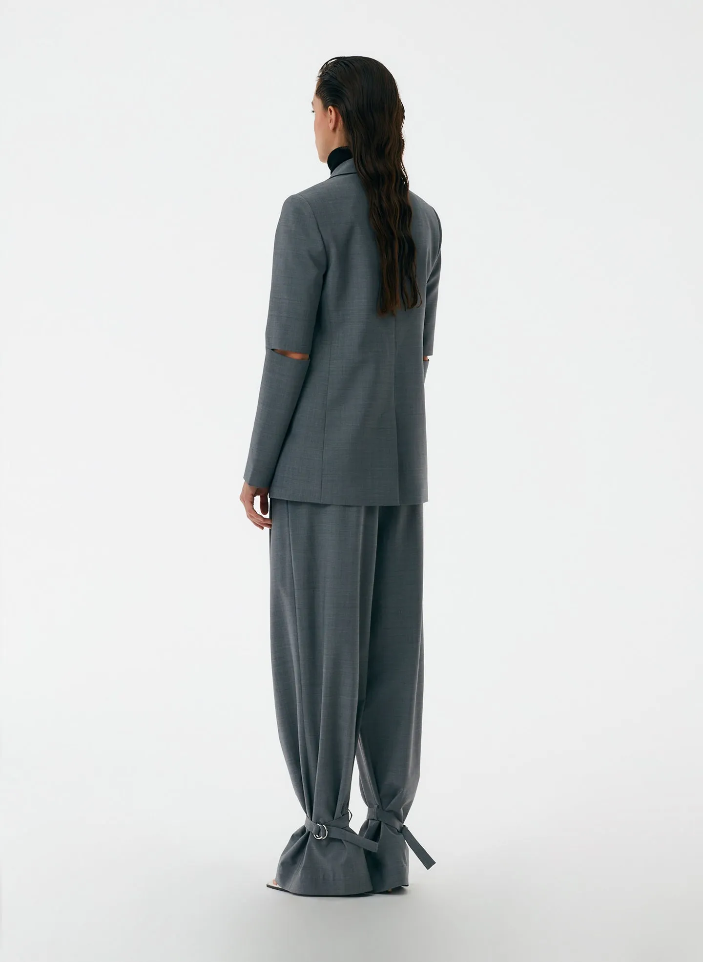 Tropical Wool Cutout Sleeve Marlon Blazer sold by Tibi product image thumbnail 5