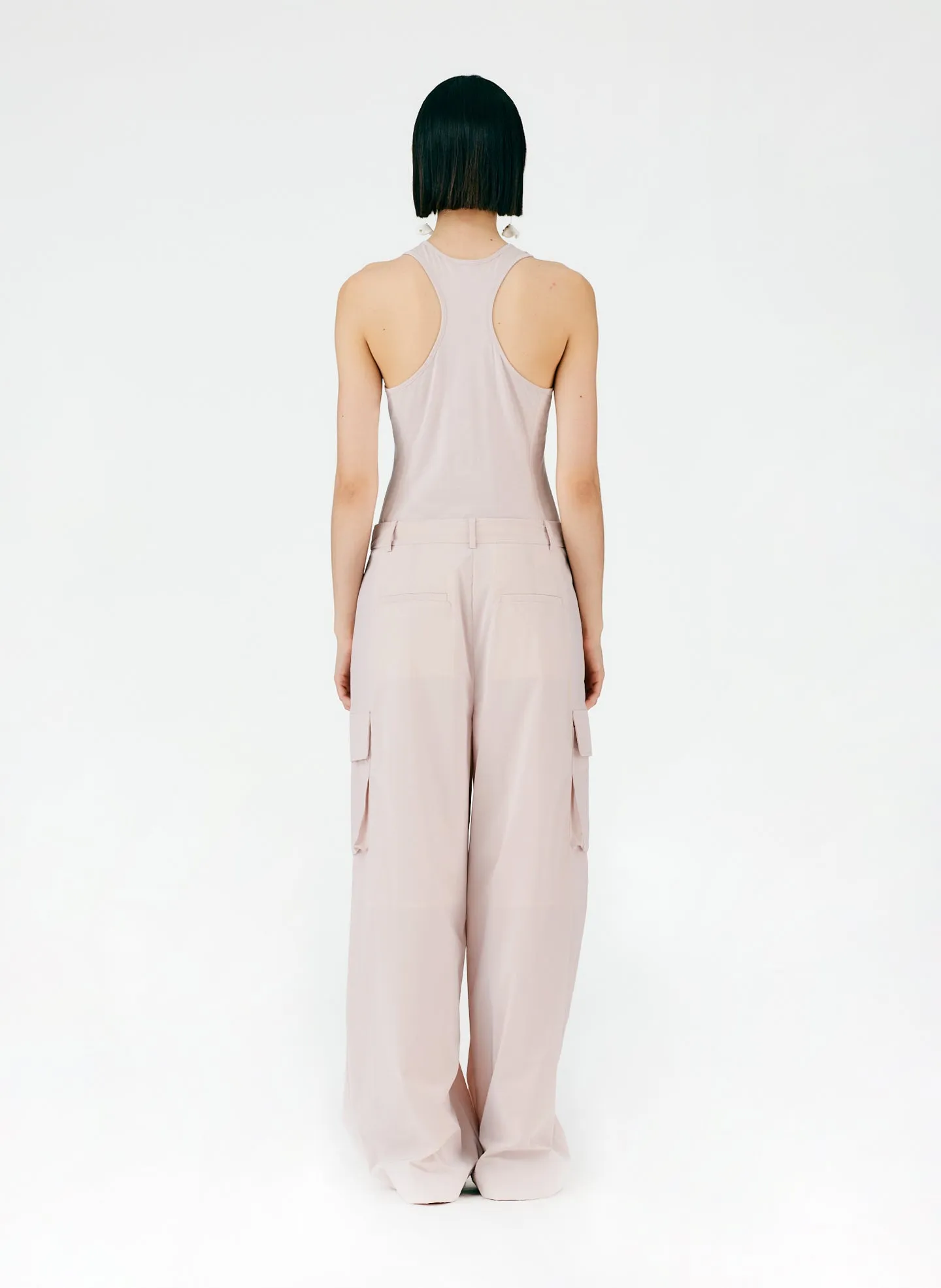 Powder Nylon Pleated Cargo Stella Pant sold by Tibi product image thumbnail 5