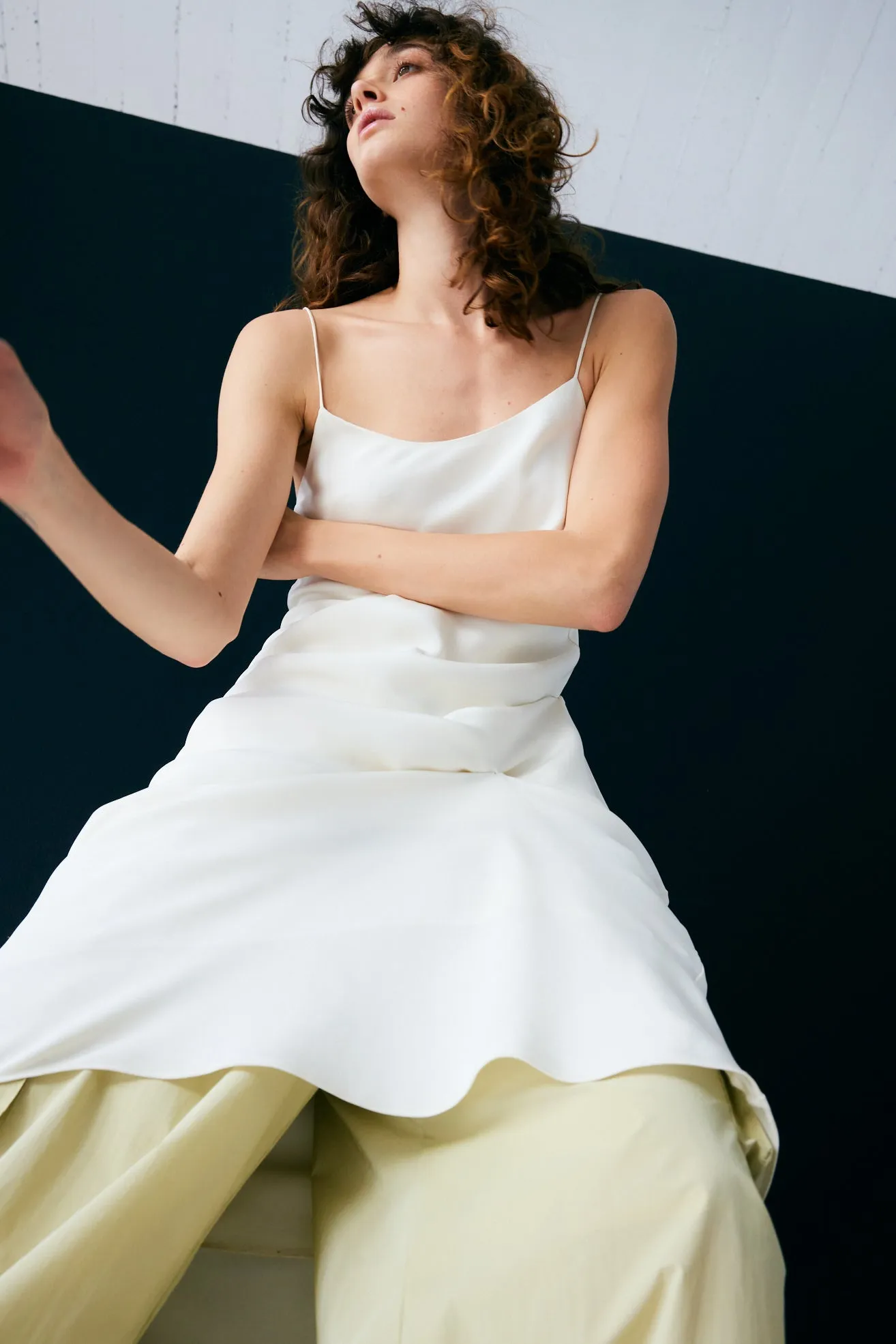 Powder Nylon Pleated Cargo Stella Pant sold by Tibi product image thumbnail 3