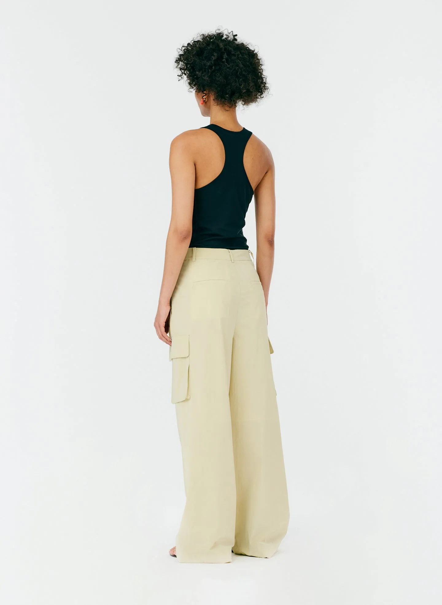 Powder Nylon Pleated Cargo Stella Pant sold by Tibi product image thumbnail 4