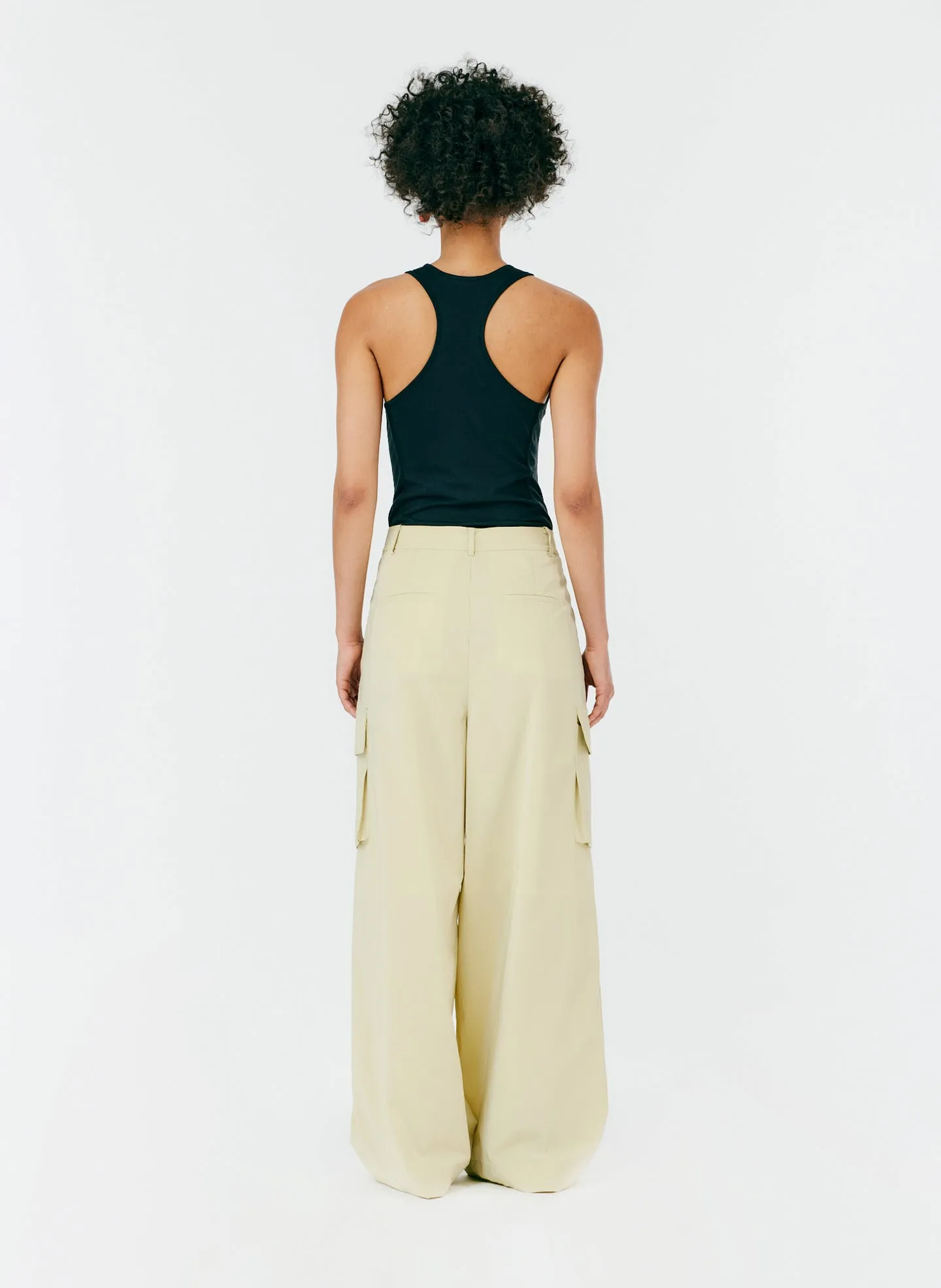 Powder Nylon Pleated Cargo Stella Pant sold by Tibi product image thumbnail 5