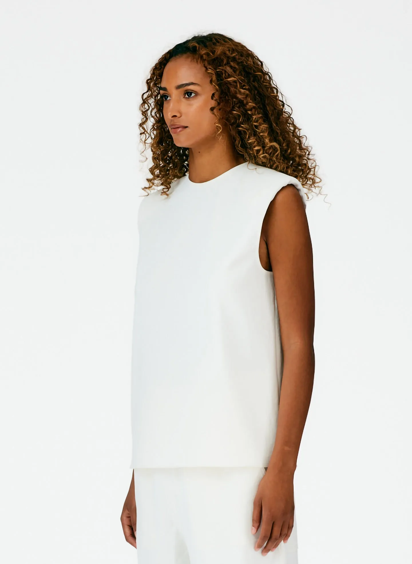 Chalky Drape Padded Shoulder Sleeveless Top sold by Tibi product image thumbnail 2