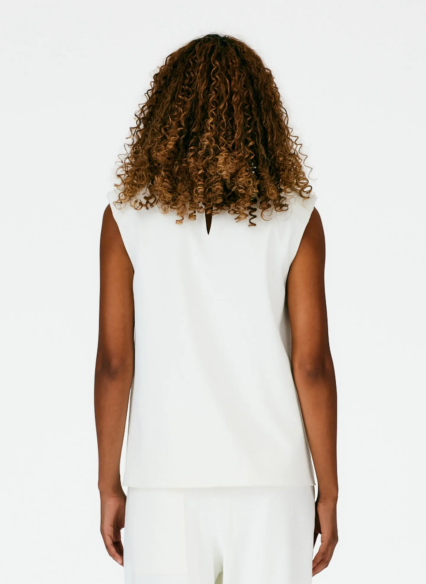 Chalky Drape Padded Shoulder Sleeveless Top sold by Tibi product image thumbnail 4