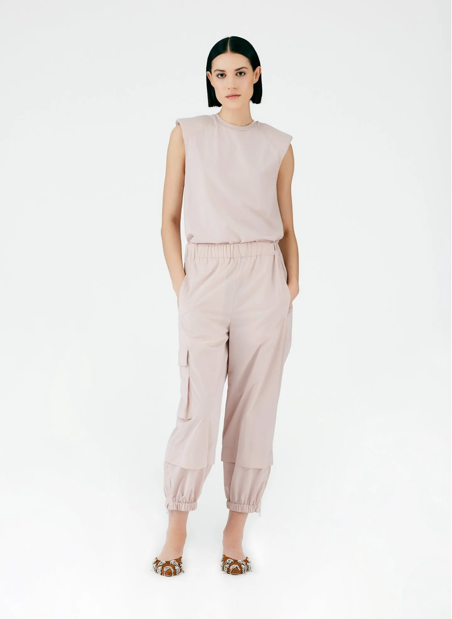 Powder Nylon Pull On Wilt Jogger sold by Tibi product image thumbnail 5