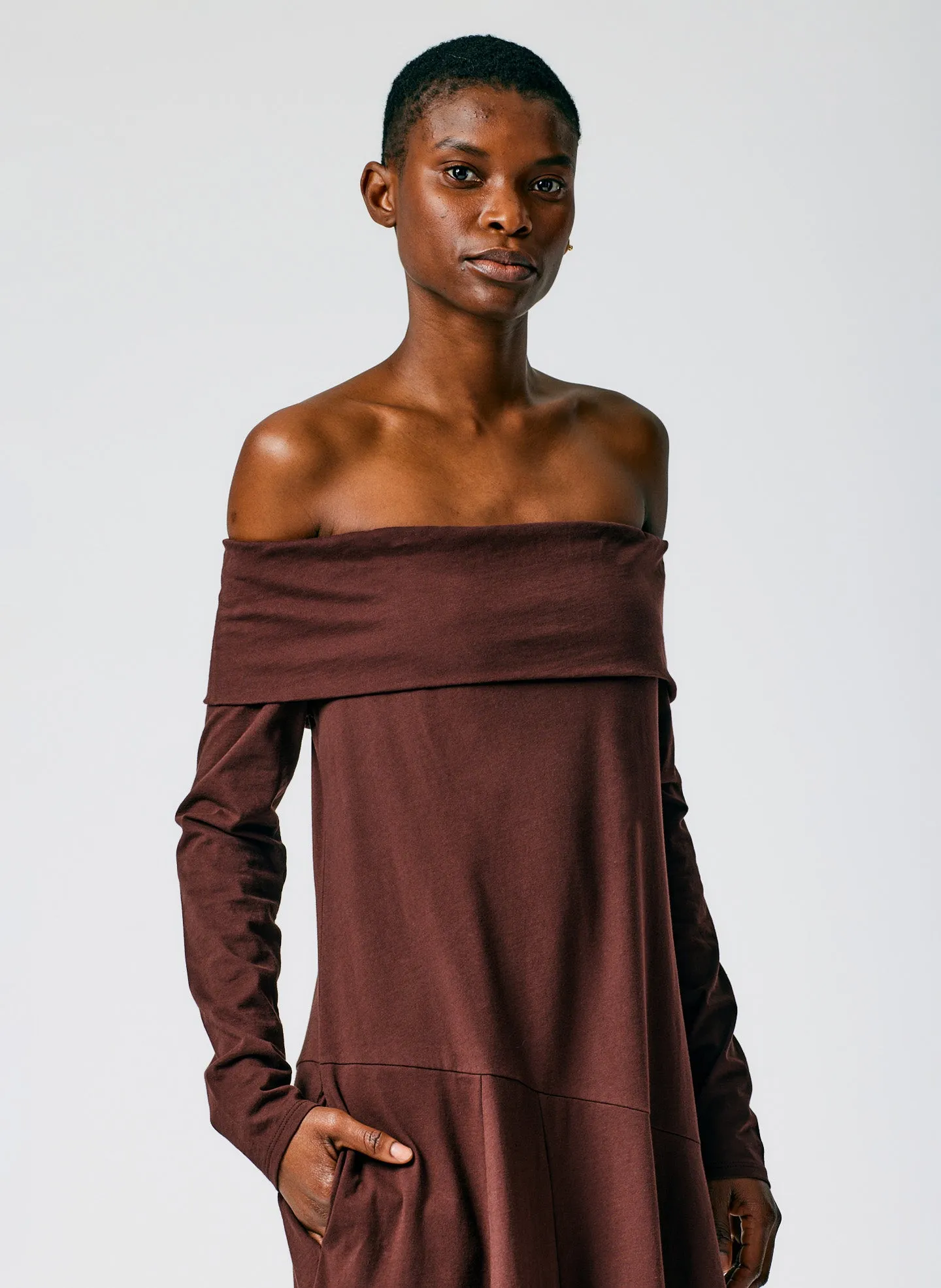 Off The Shoulder T-Shirt Dress sold by Tibi product image thumbnail 5