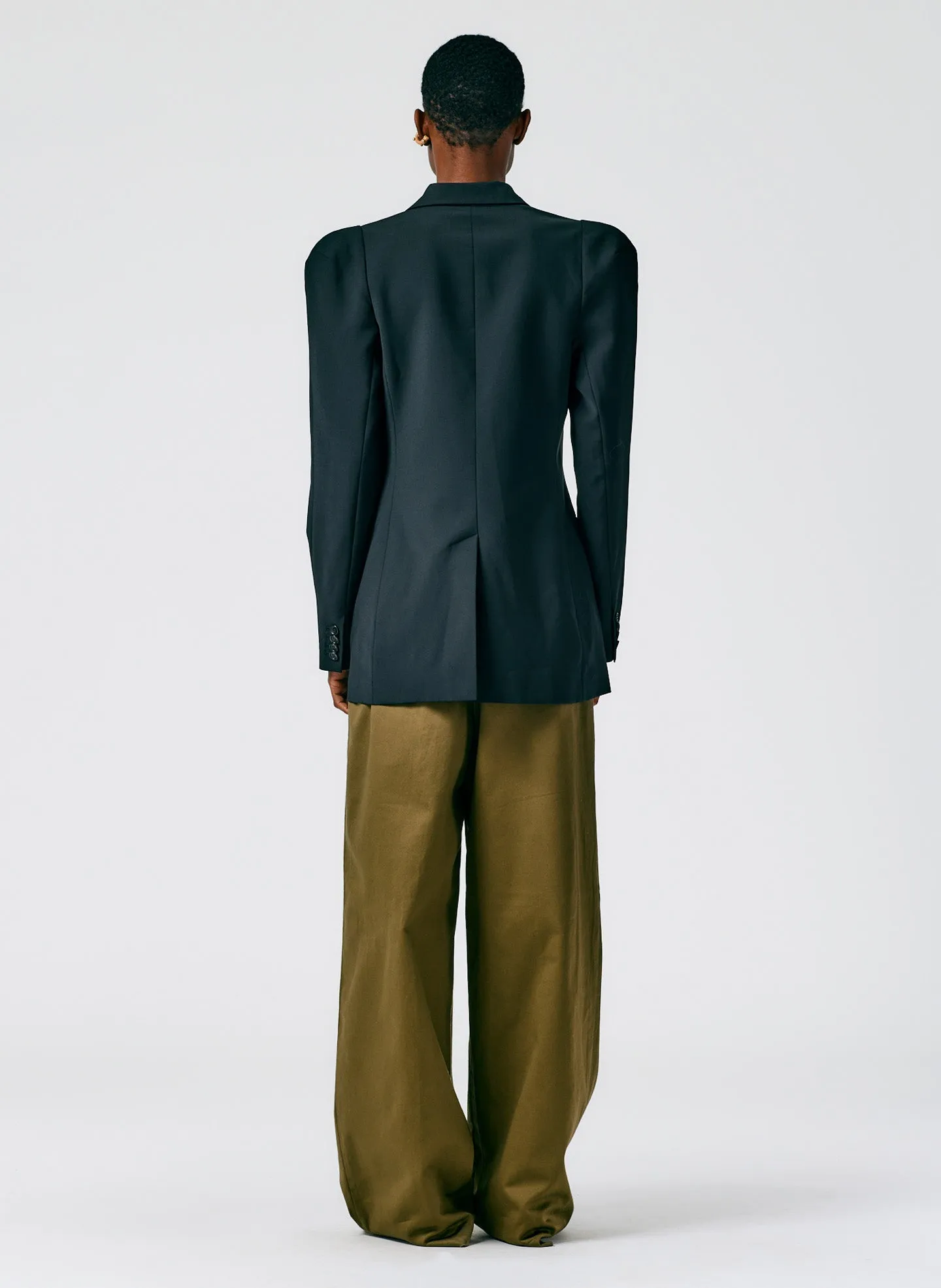 Tablier Plainweave Sculpted Sleeve Tailored Blazer sold by Tibi product image thumbnail 4