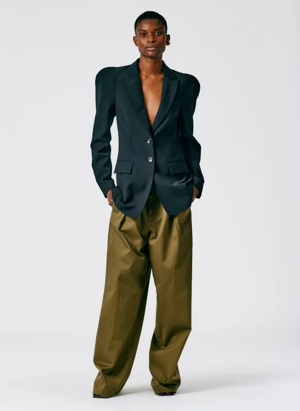 Tablier Plainweave Sculpted Sleeve Tailored Blazer sold by Tibi