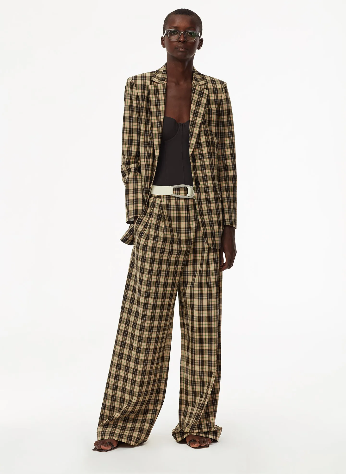 Tristan Plaid Blazer sold by Tibi