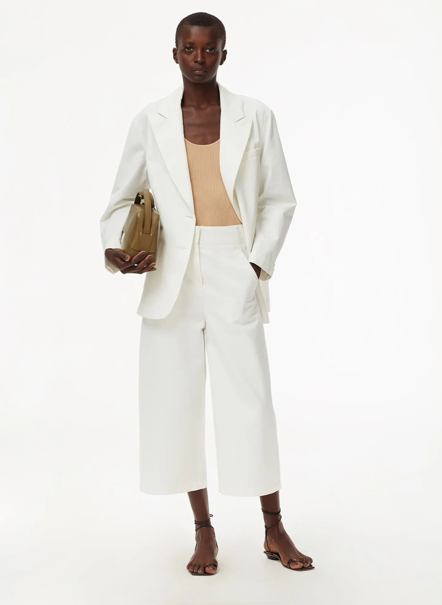 Garment Dyed Twill Cropped Jean sold by Tibi product image thumbnail 4