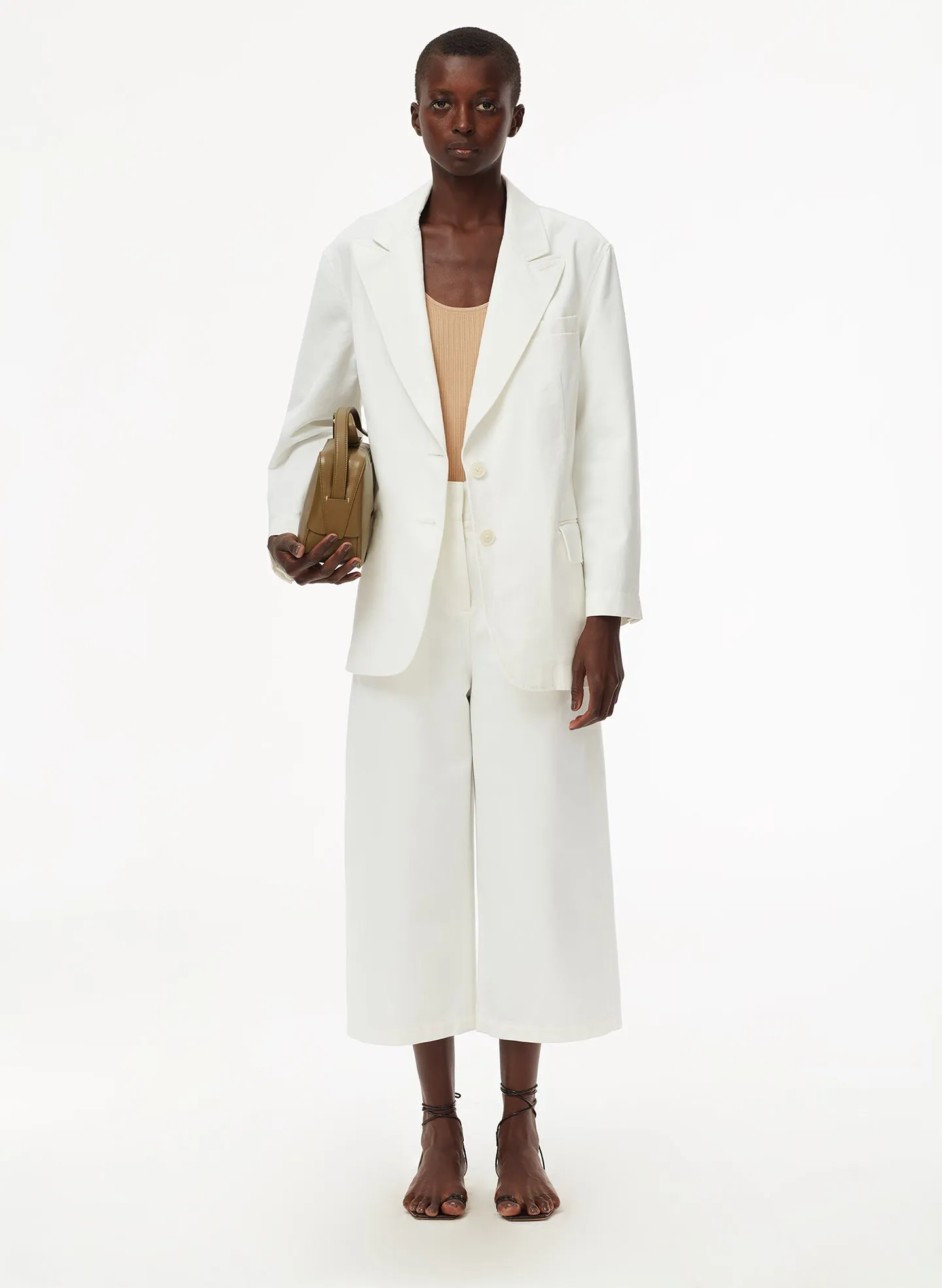 Garment Dyed Twill Cropped Jean sold by Tibi product image thumbnail 3