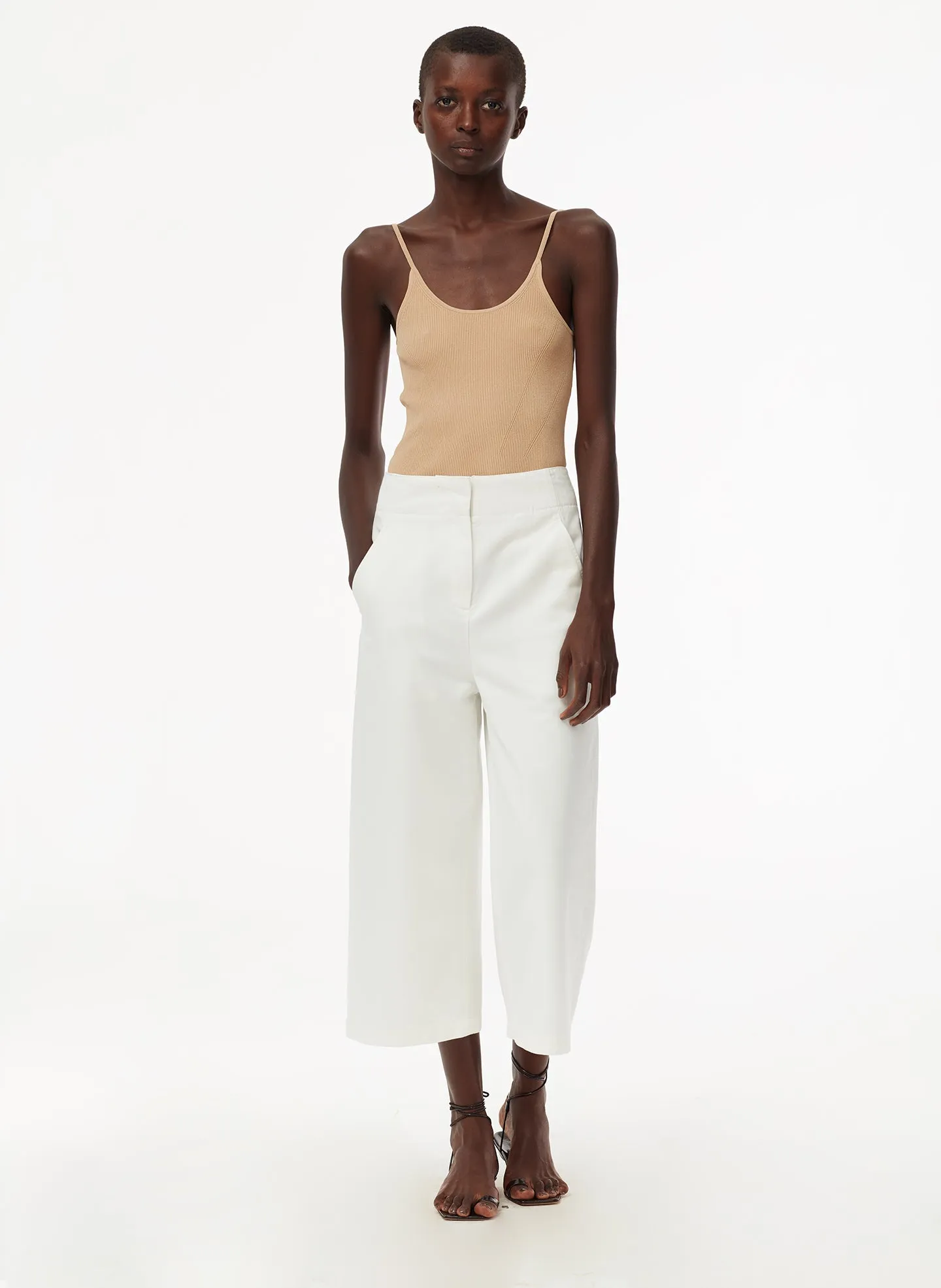 Garment Dyed Twill Cropped Jean sold by Tibi