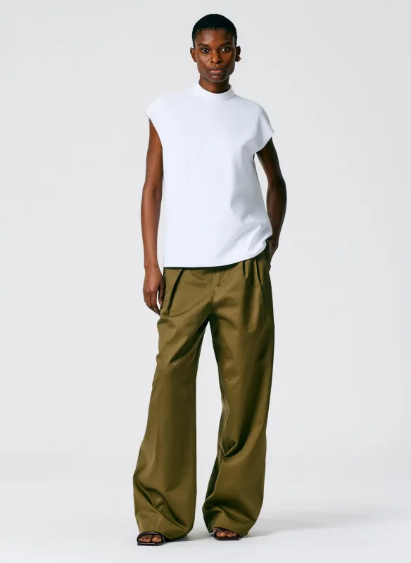 Structured Crepe Mock Neck Sleeveless Top sold by Tibi