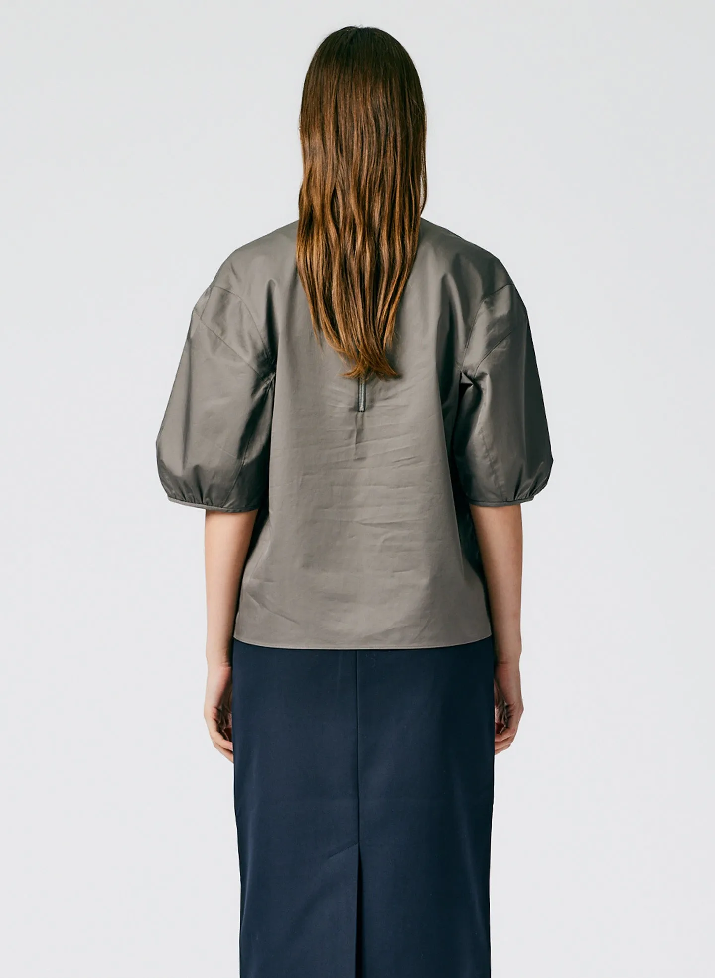 Eco Poplin Balloon Sleeve Crewneck Top sold by Tibi product image thumbnail 4