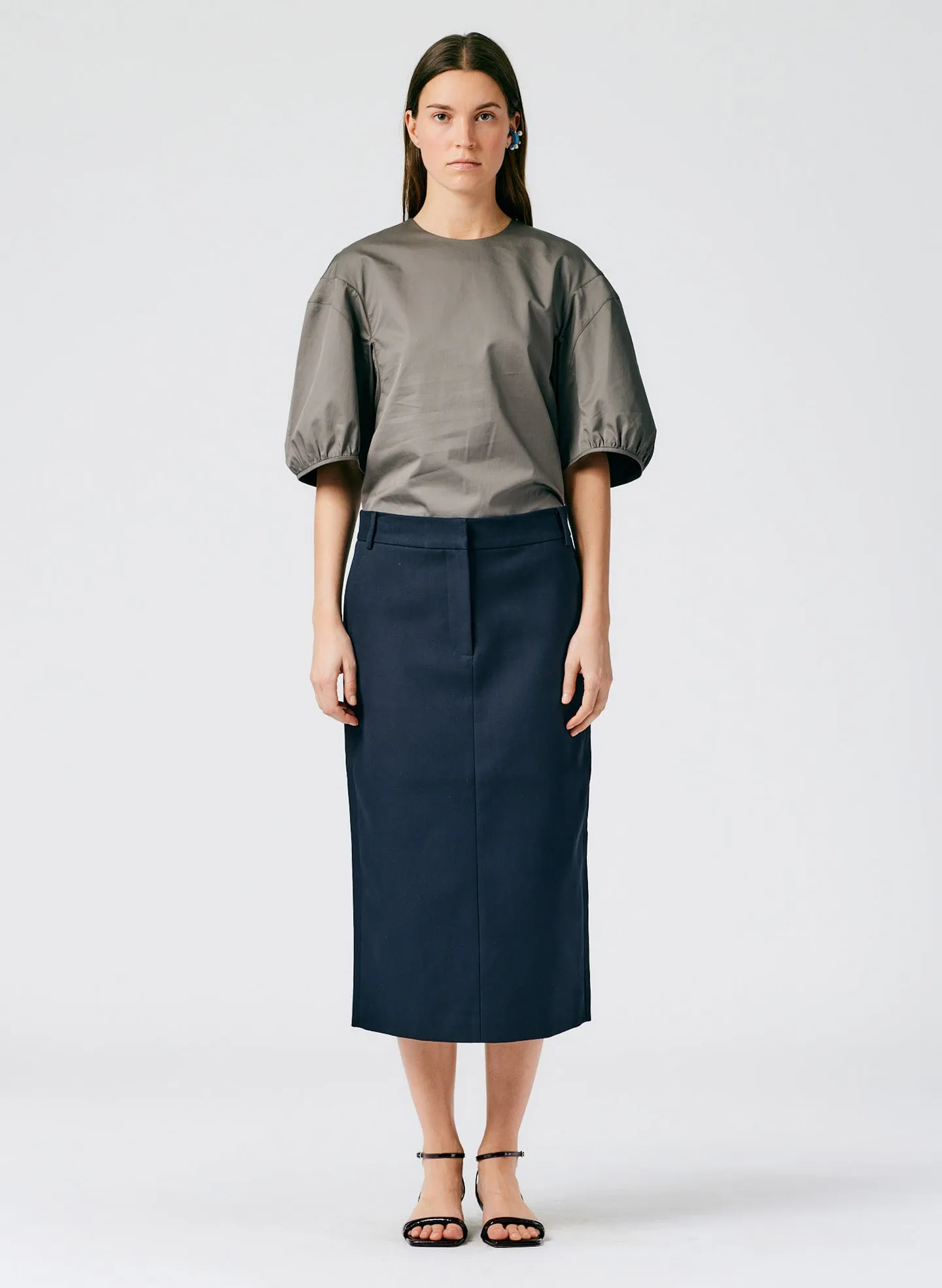 Margaux Twill Midi Trouser Skirt sold by Tibi product image thumbnail 2
