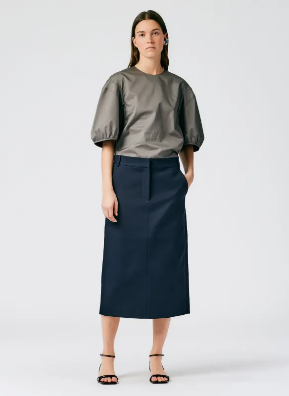 Margaux Twill Midi Trouser Skirt made by Tibi
