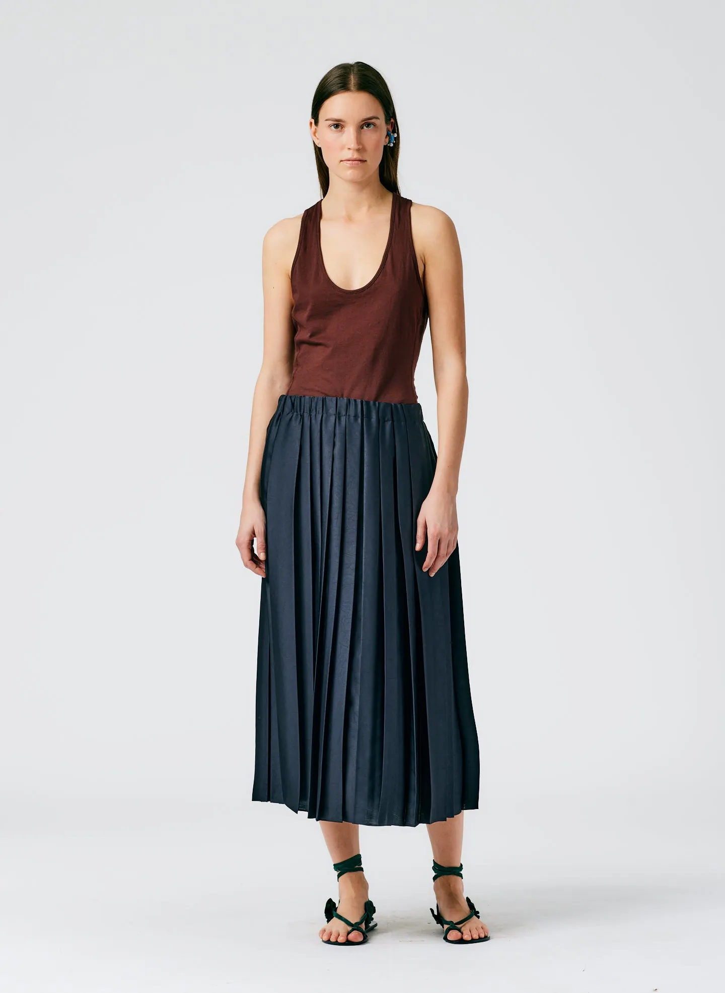Feather Weight Pleated Pull On Skirt sold by Tibi product image thumbnail 4