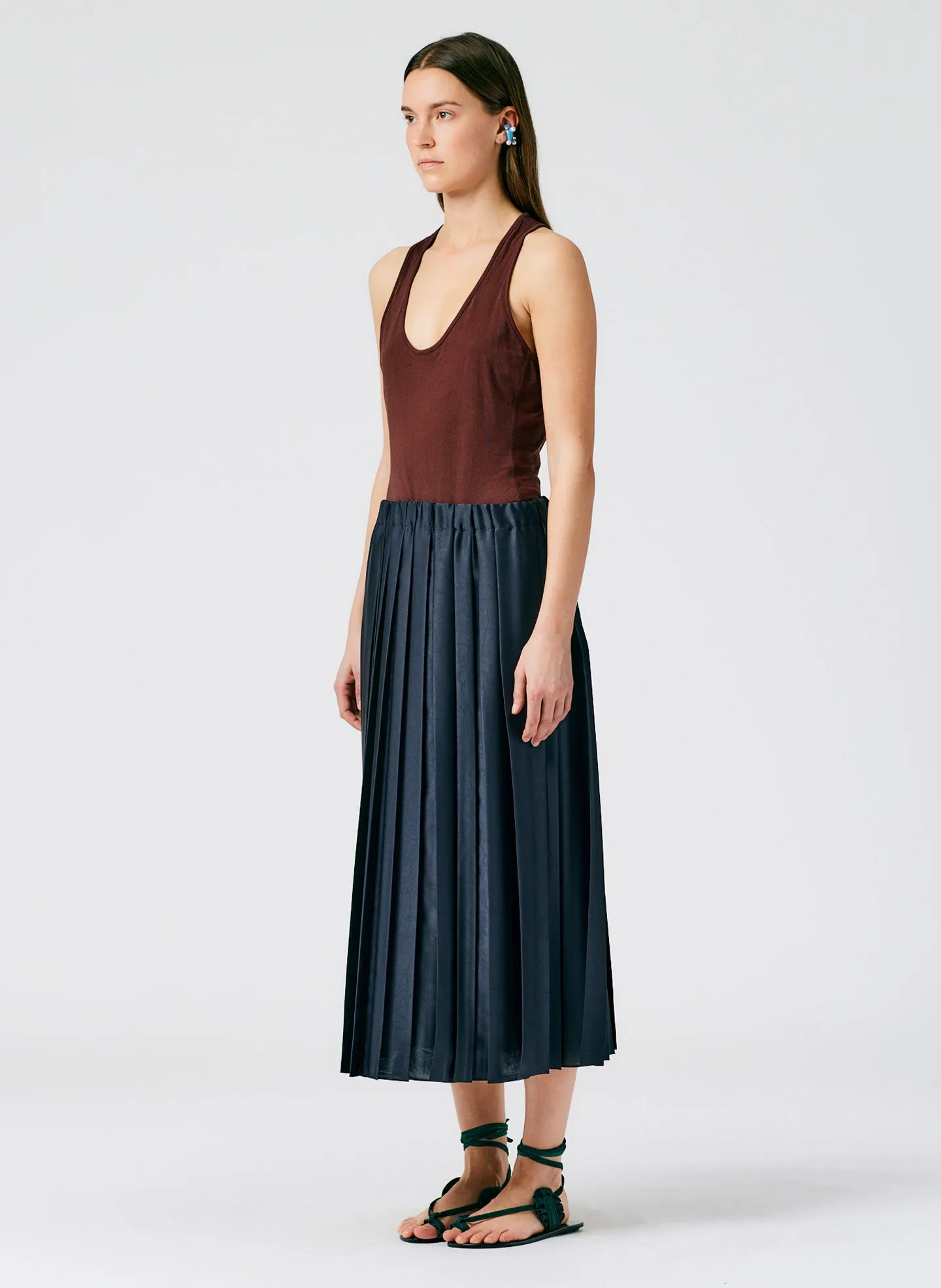 Feather Weight Pleated Pull On Skirt sold by Tibi product image thumbnail 2