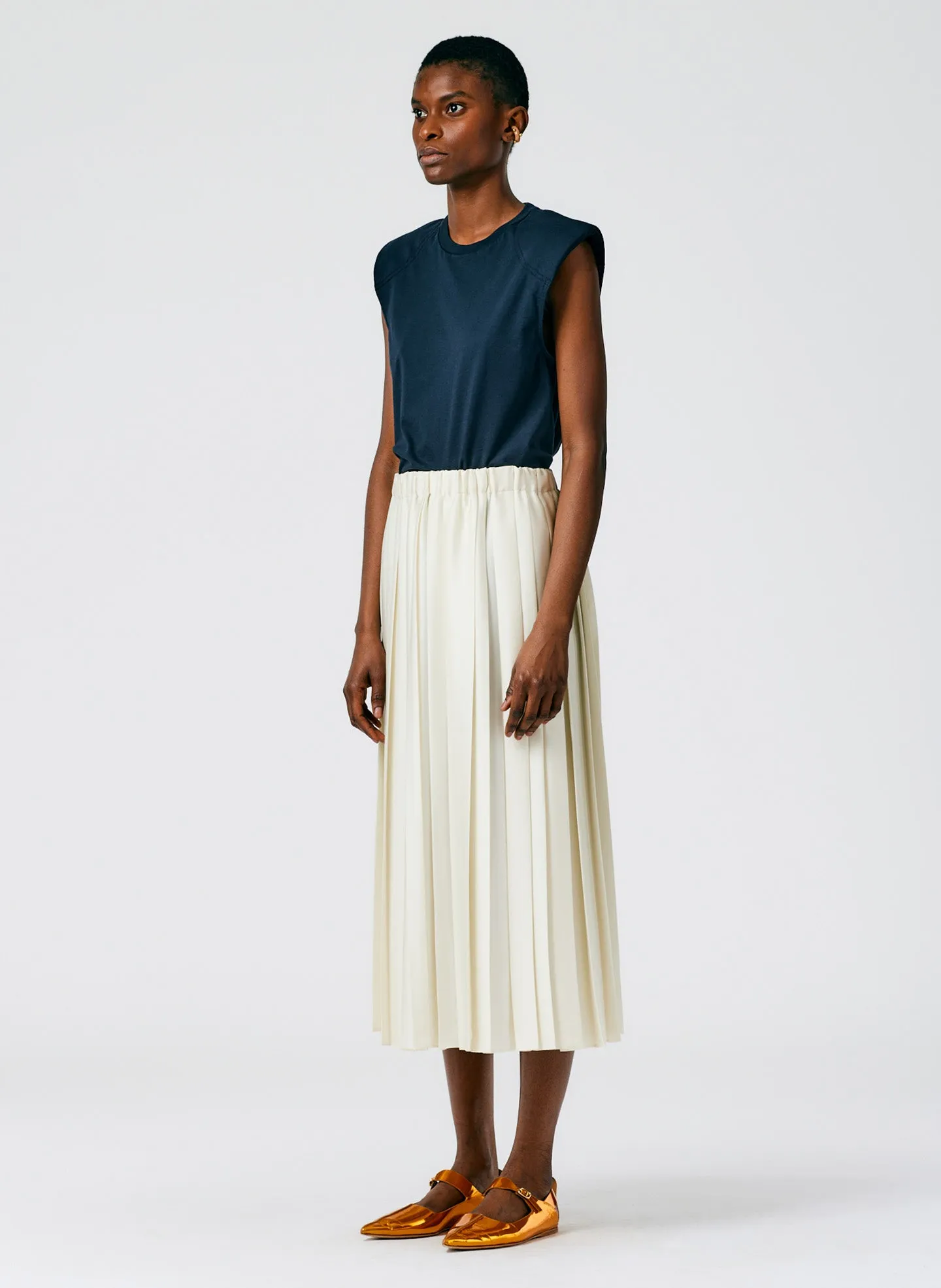 Feather Weight Pleated Pull On Skirt sold by Tibi product image thumbnail 2