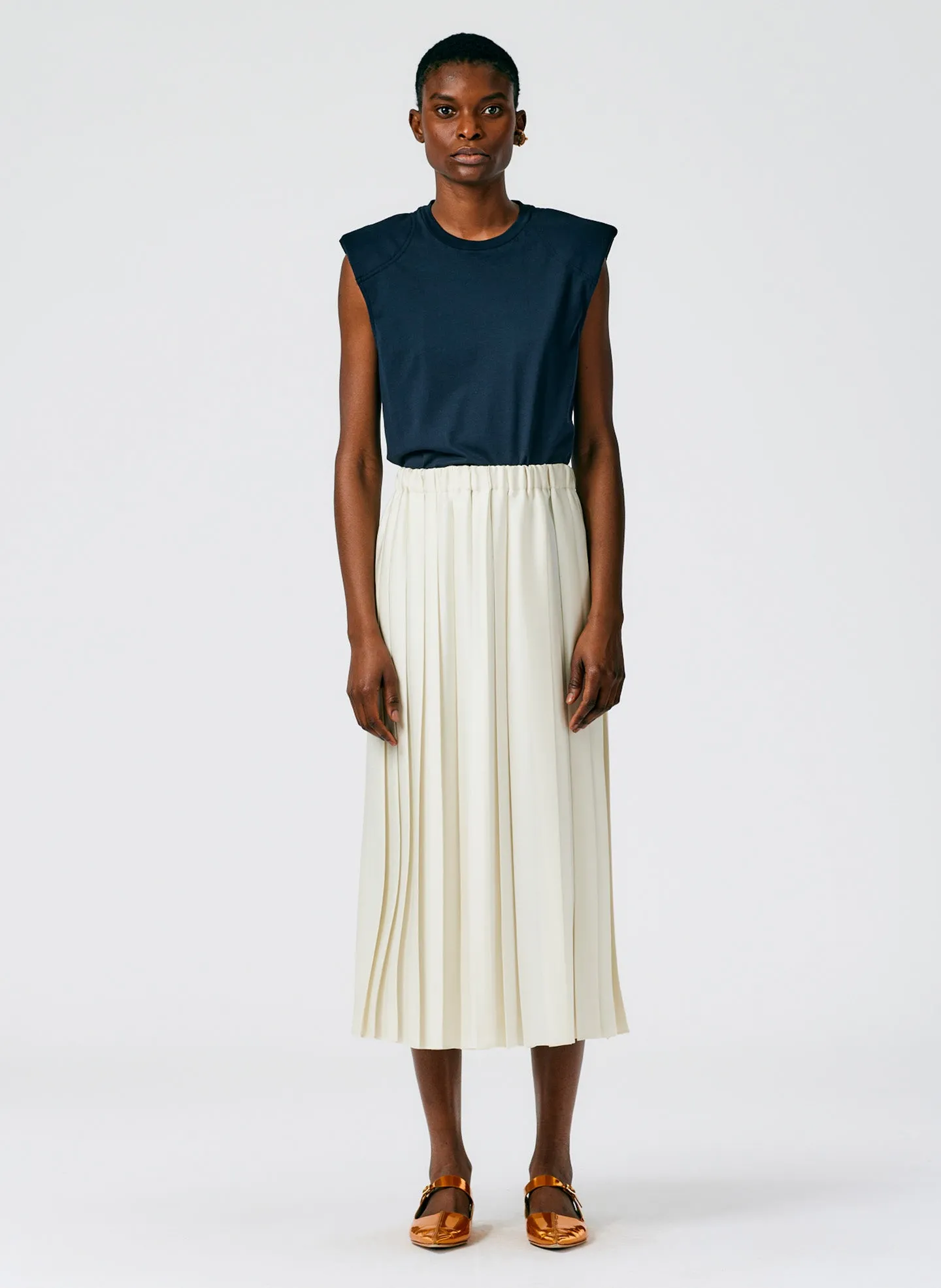 Feather Weight Pleated Pull On Skirt sold by Tibi