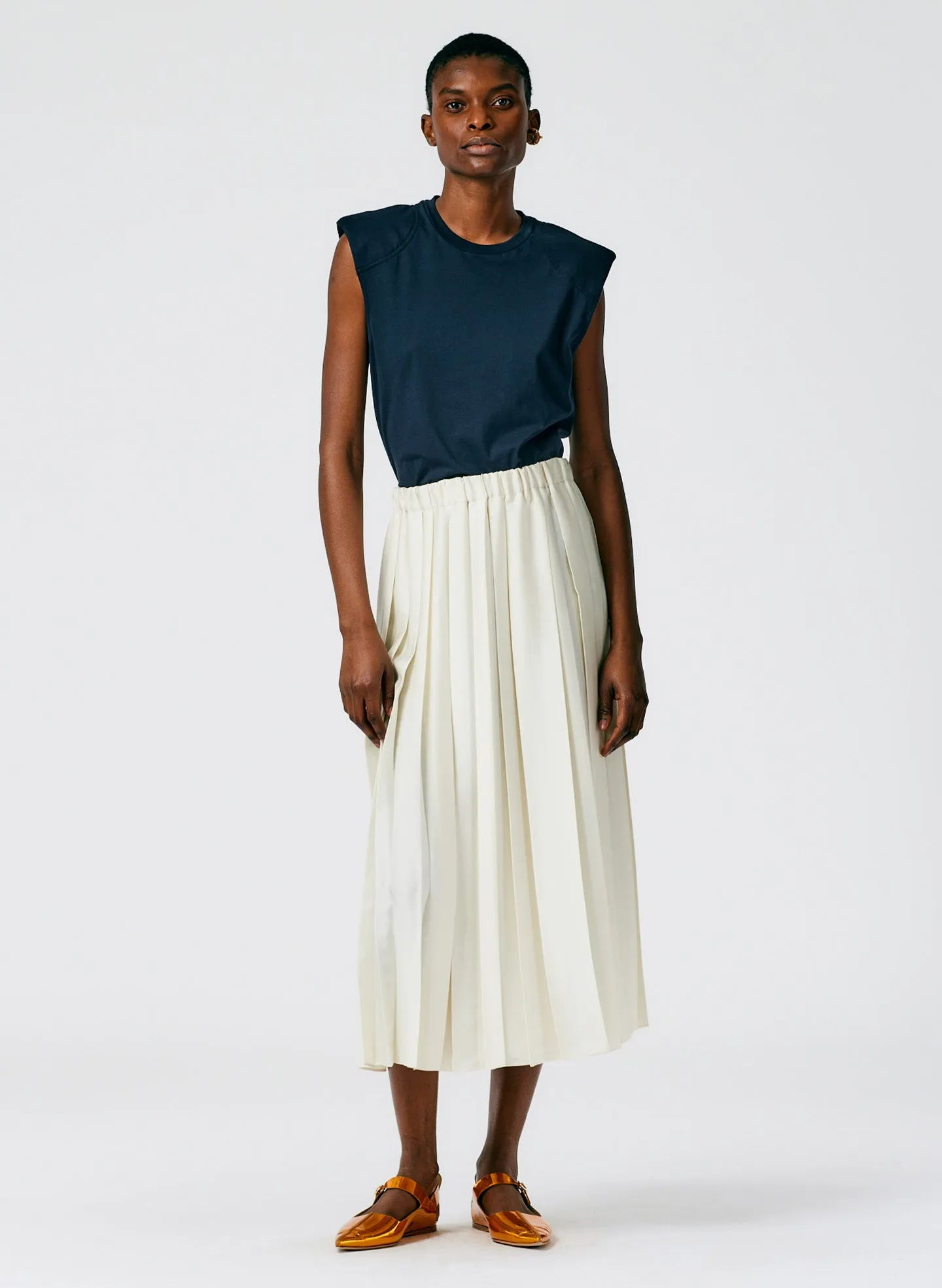 Feather Weight Pleated Pull On Skirt sold by Tibi product image thumbnail 4